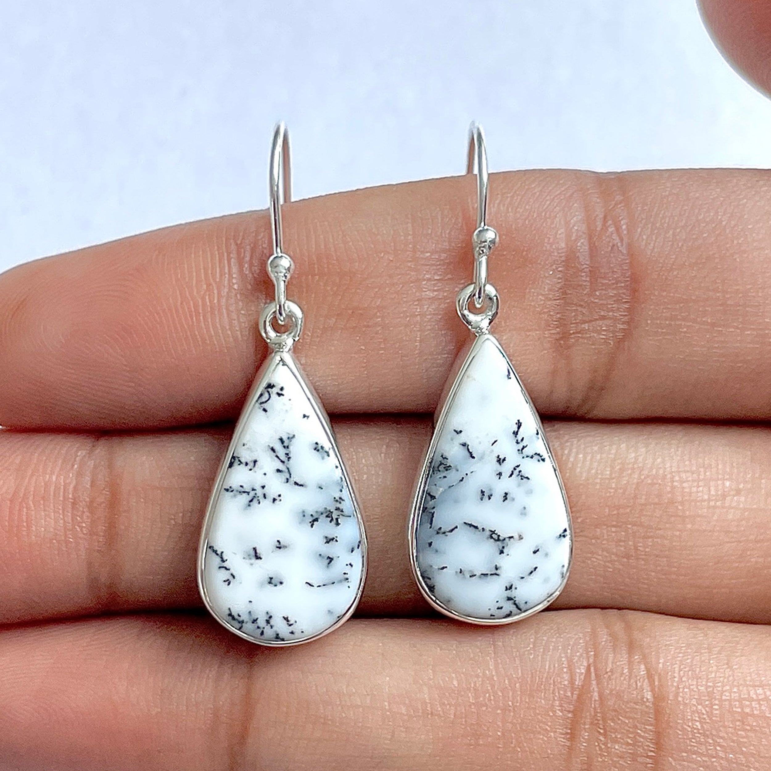 Dendritic Agate Earring-(DDA-3-70)