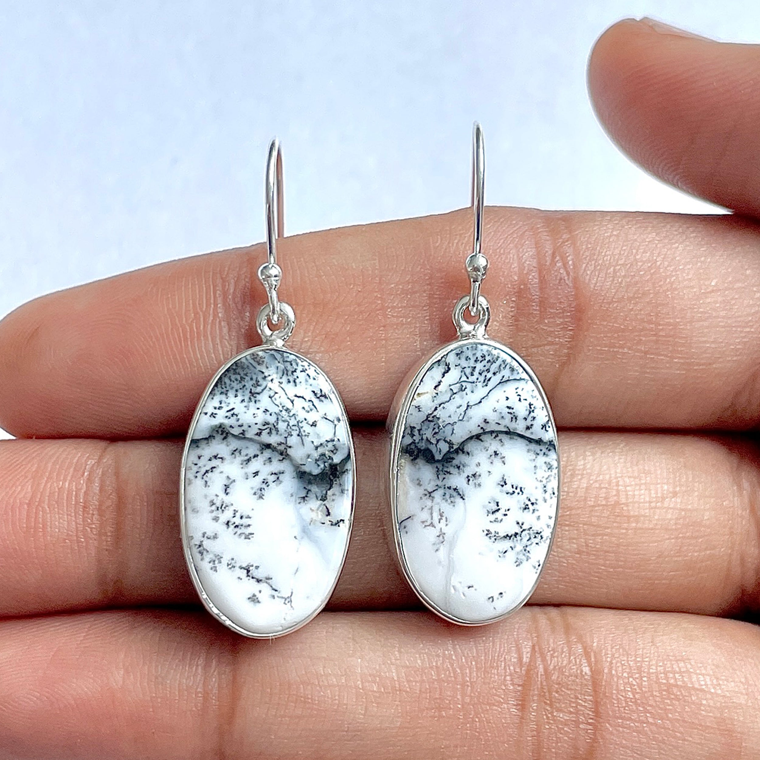 Dendritic Agate Earring-(DDA-3-73)