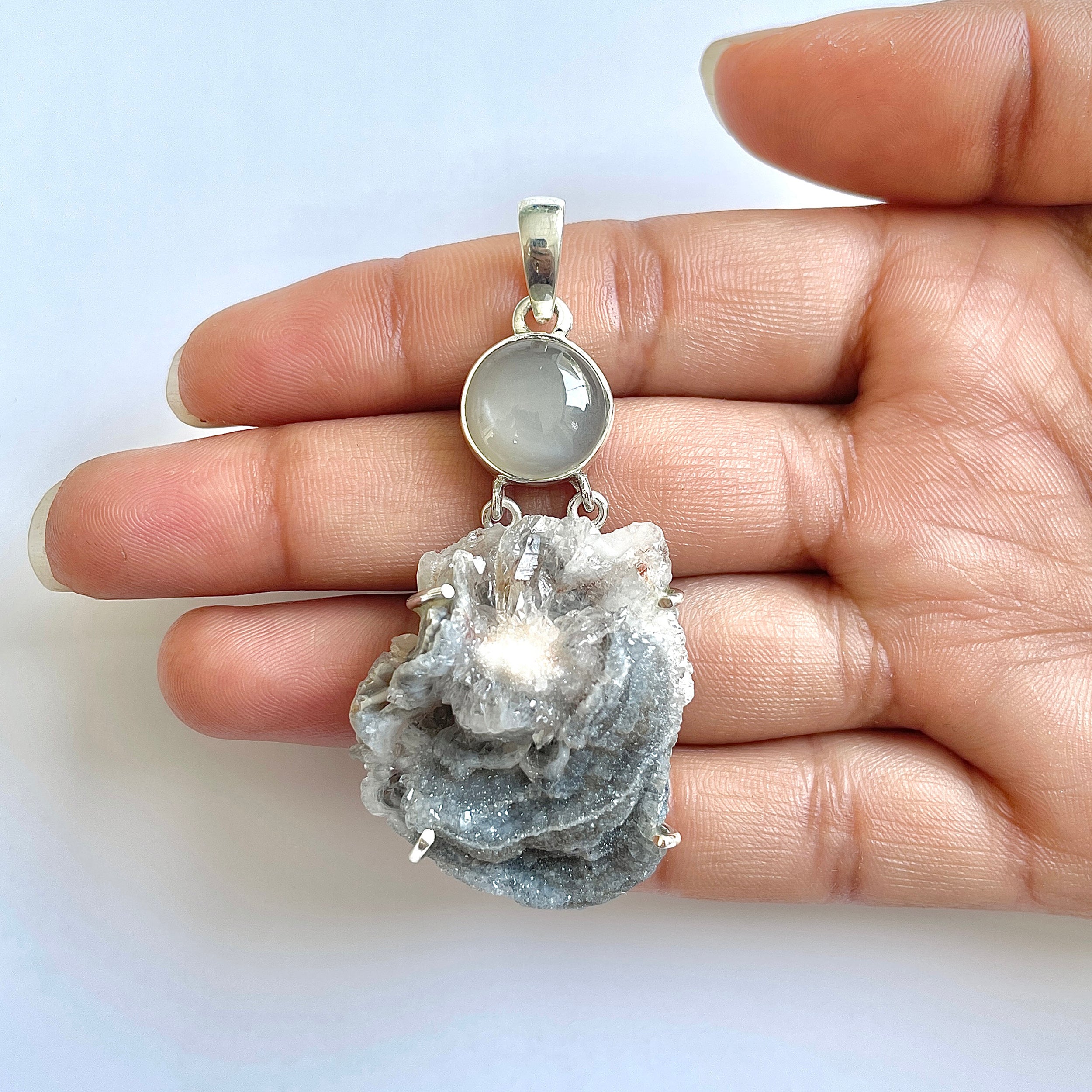 Desert Druzy Pendant-(DDZ-1-14)