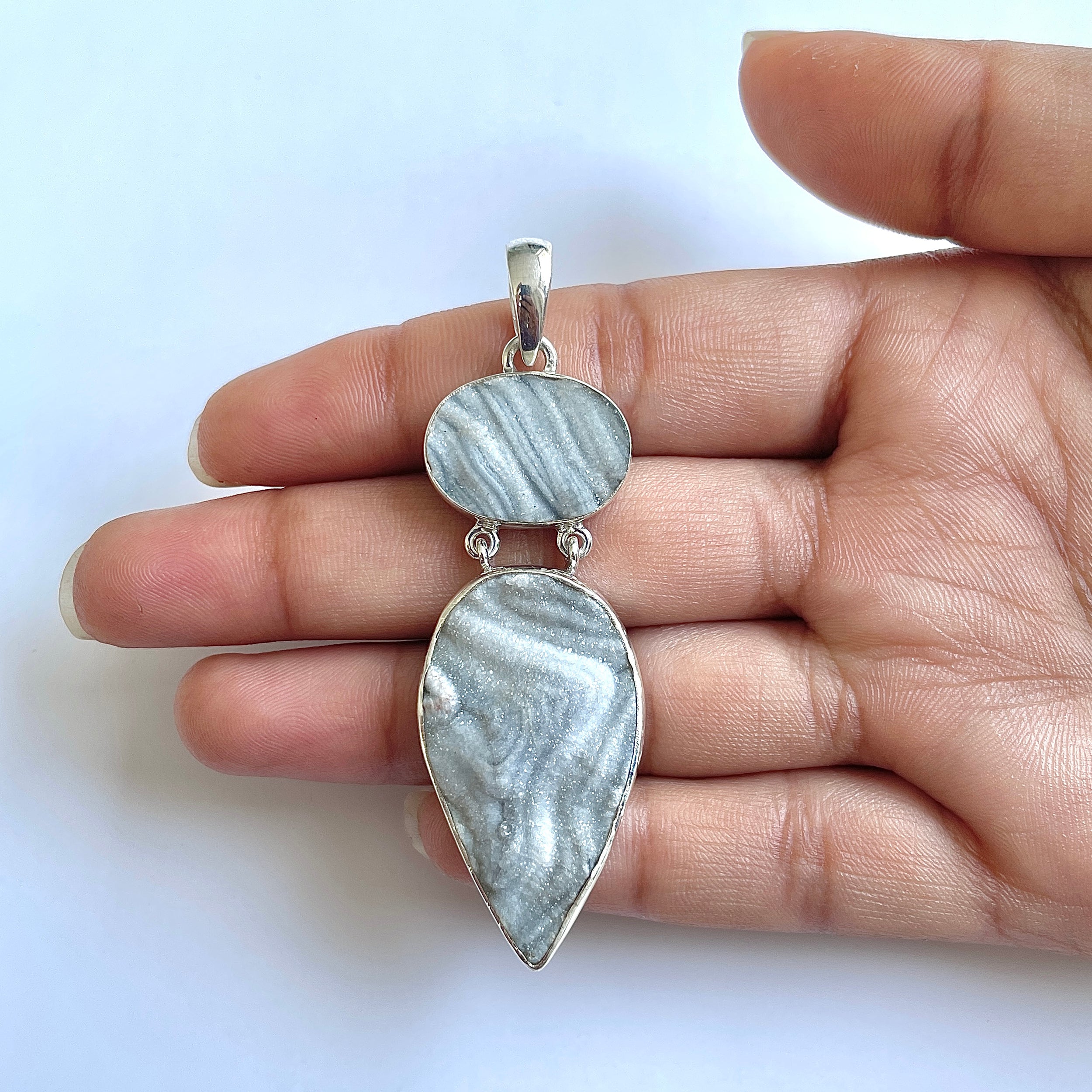 Desert Druzy Pendant-(DDZ-1-15)