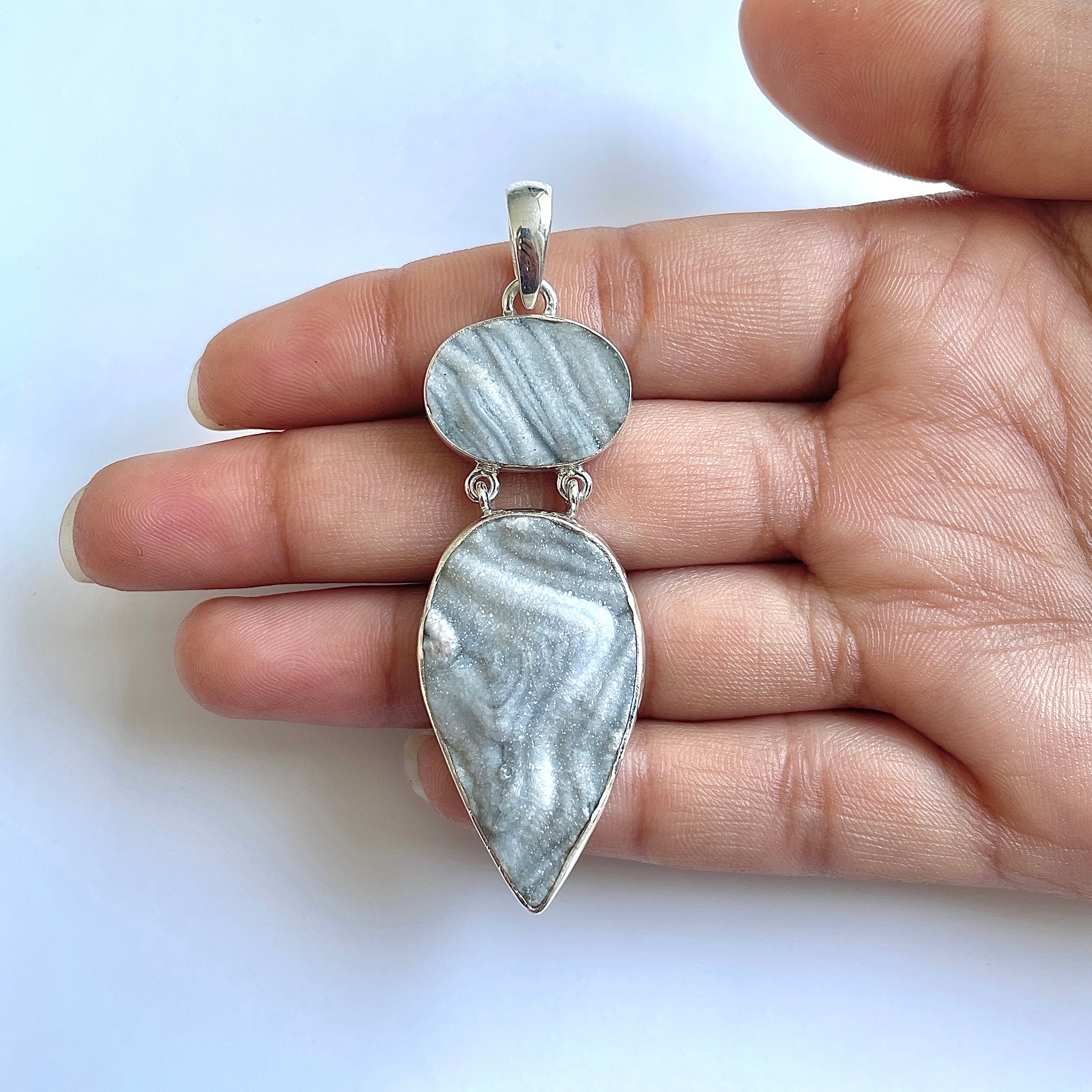 Desert Druzy Pendant-(DDZ-1-15)