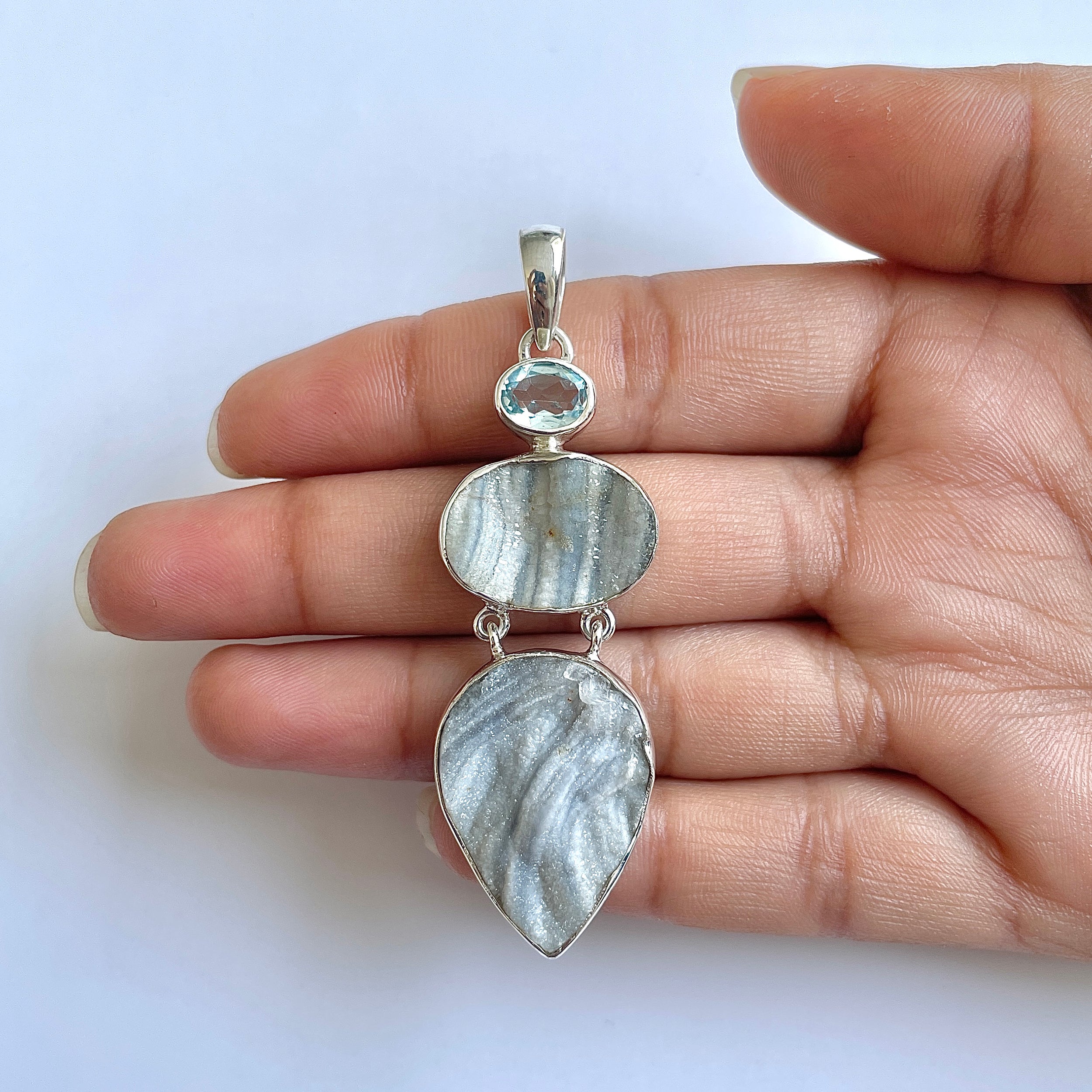 Desert Druzy Pendant-(DDZ-1-16)