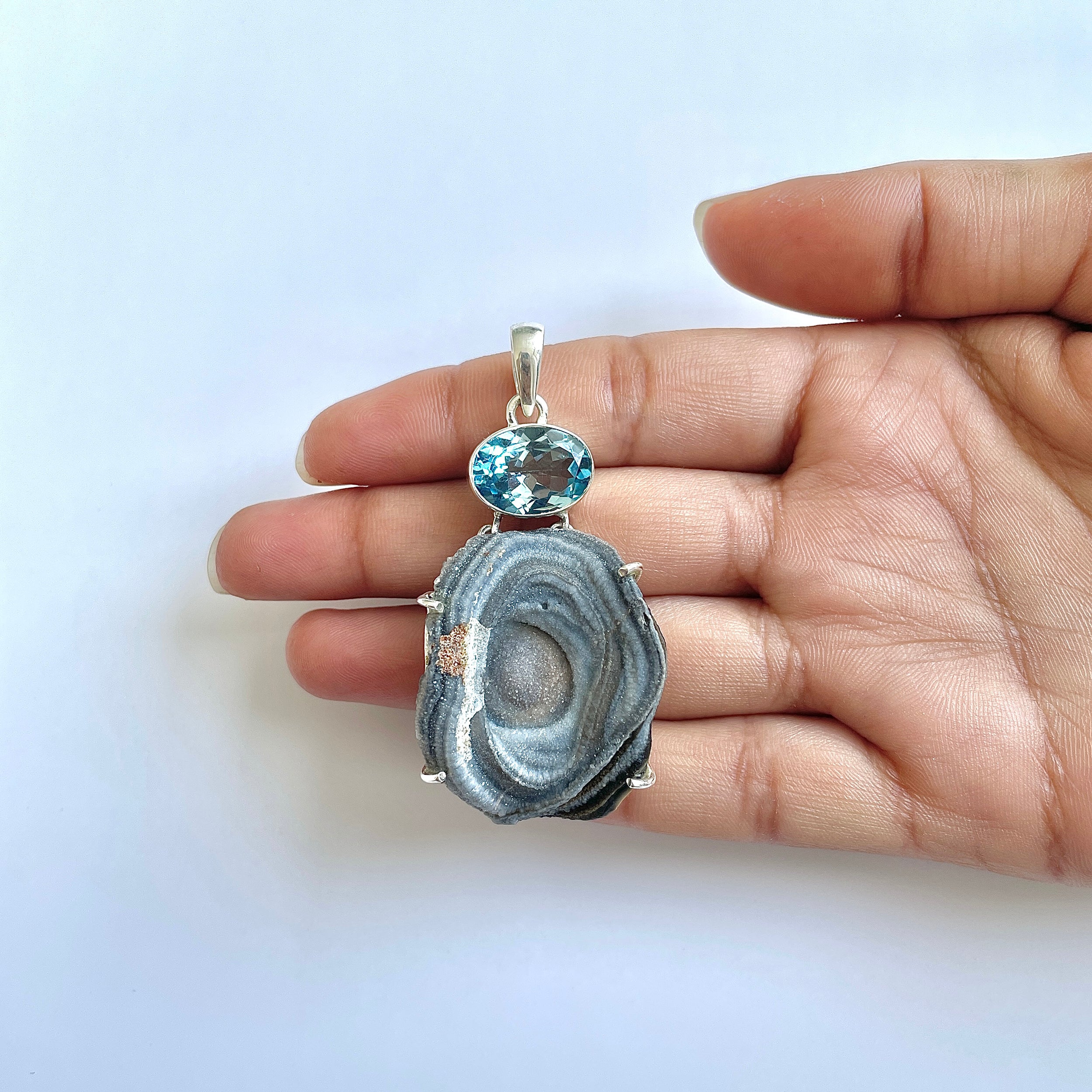 Desert Druzy Pendant-(DDZ-1-2)