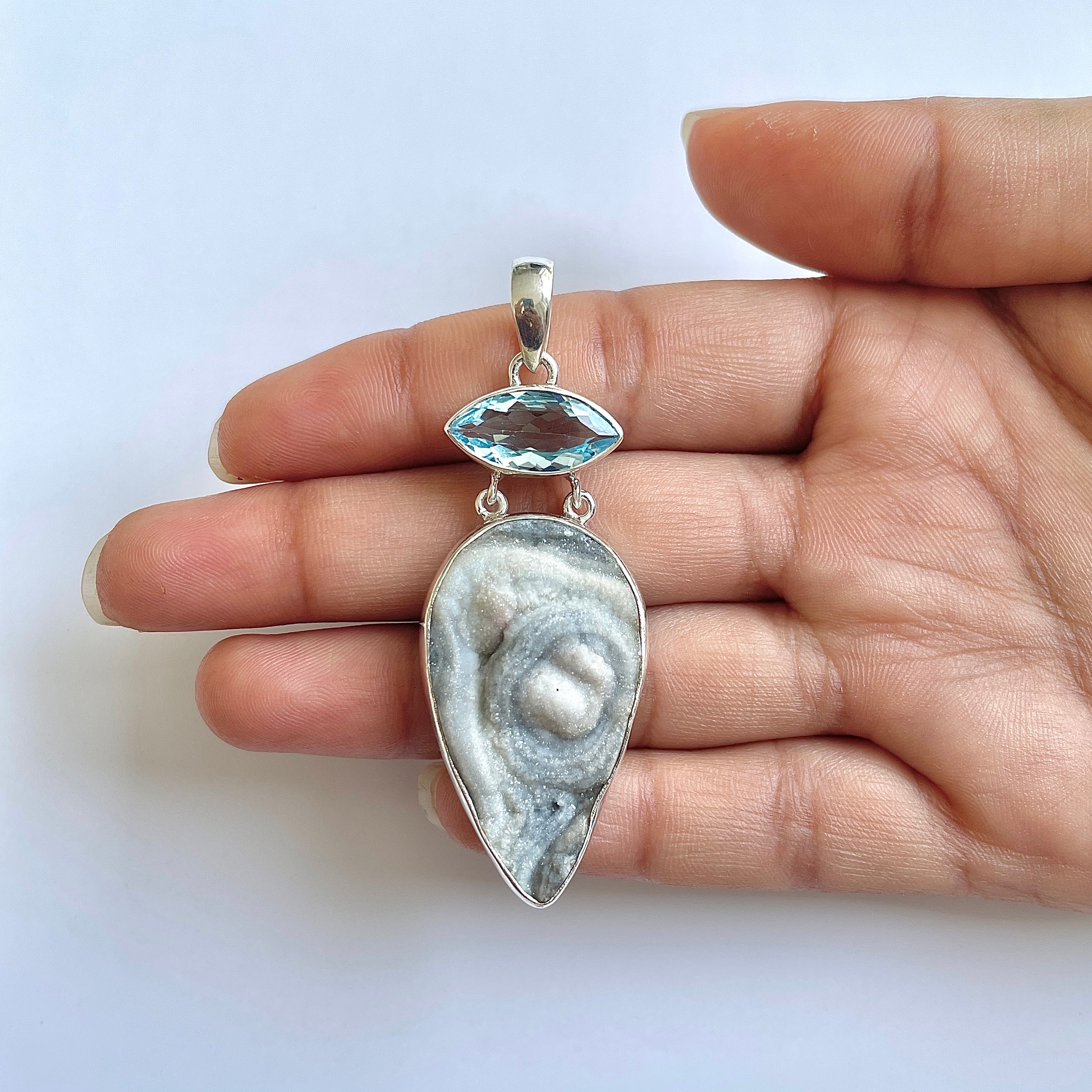 Desert Druzy Pendant-(DDZ-1-27)