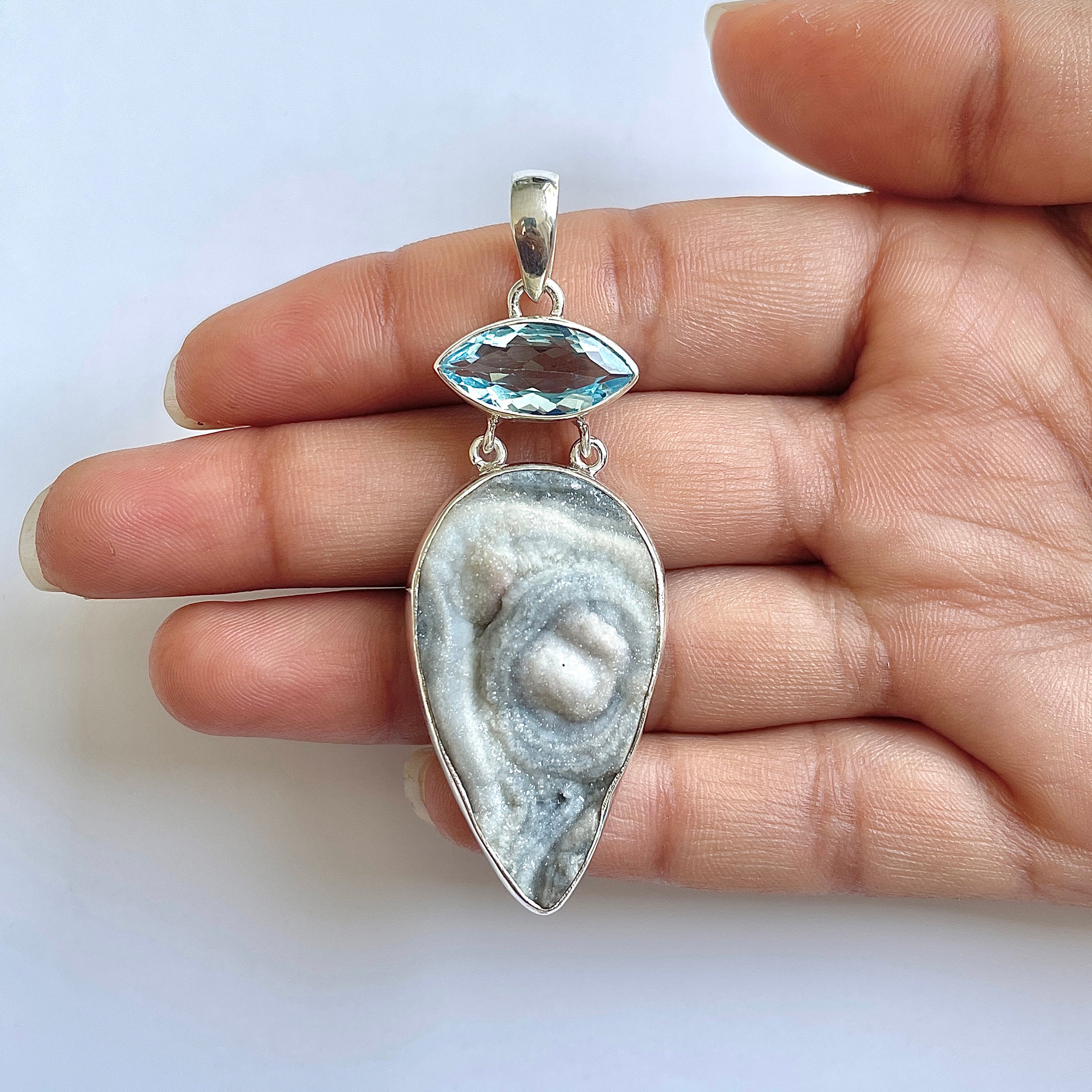 Desert Druzy Pendant-(DDZ-1-27)