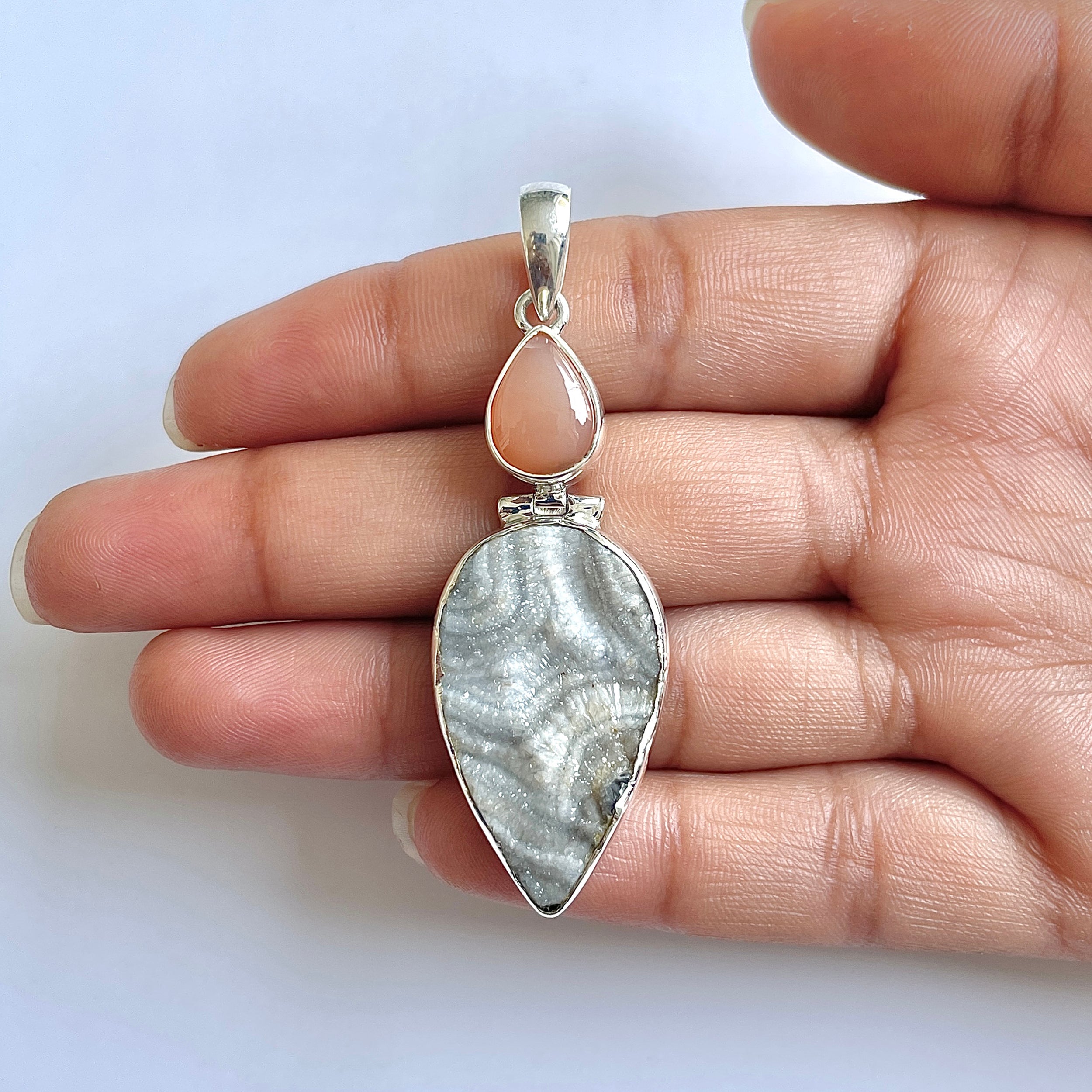 Desert Druzy Pendant-(DDZ-1-30)