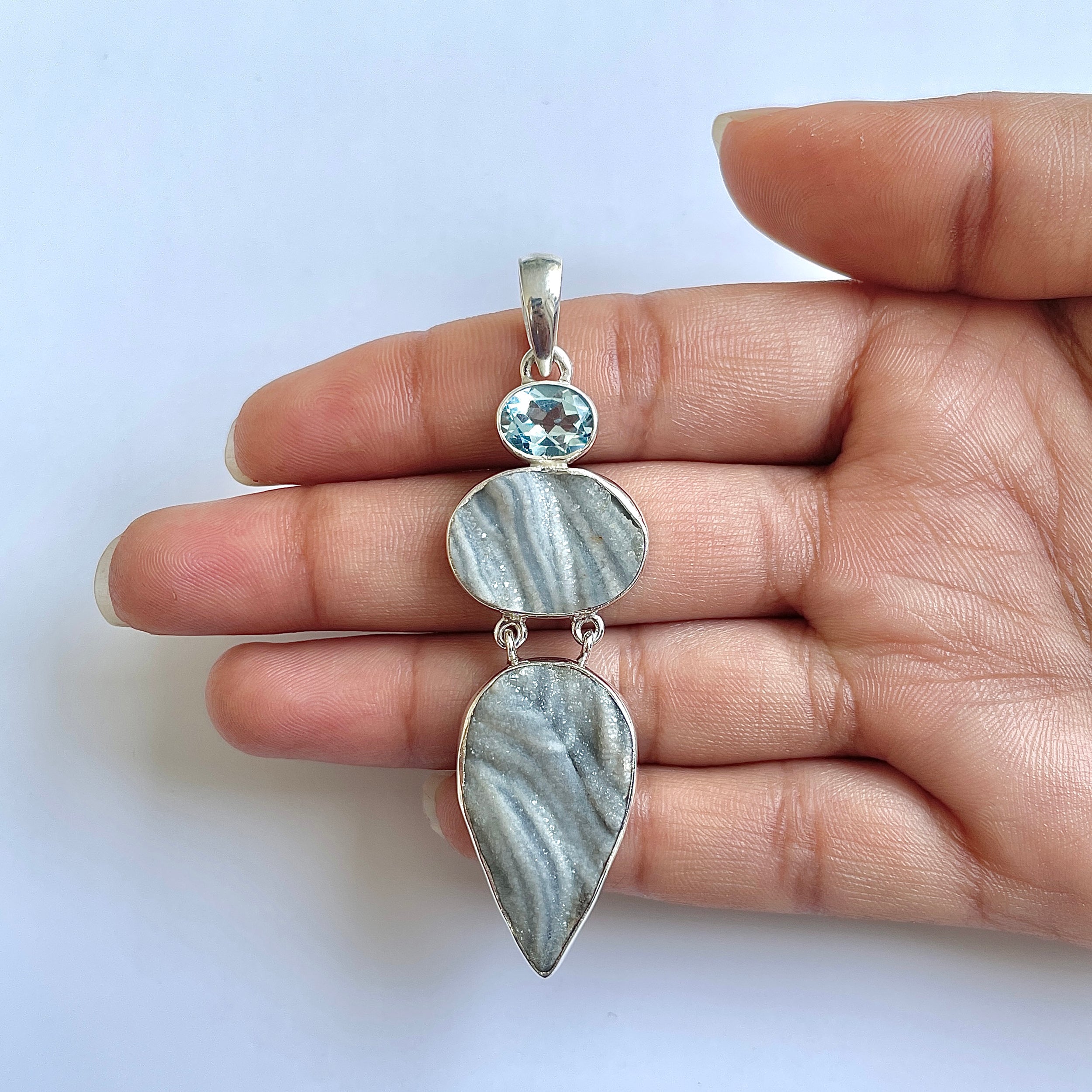 Desert Druzy Pendant-(DDZ-1-40)