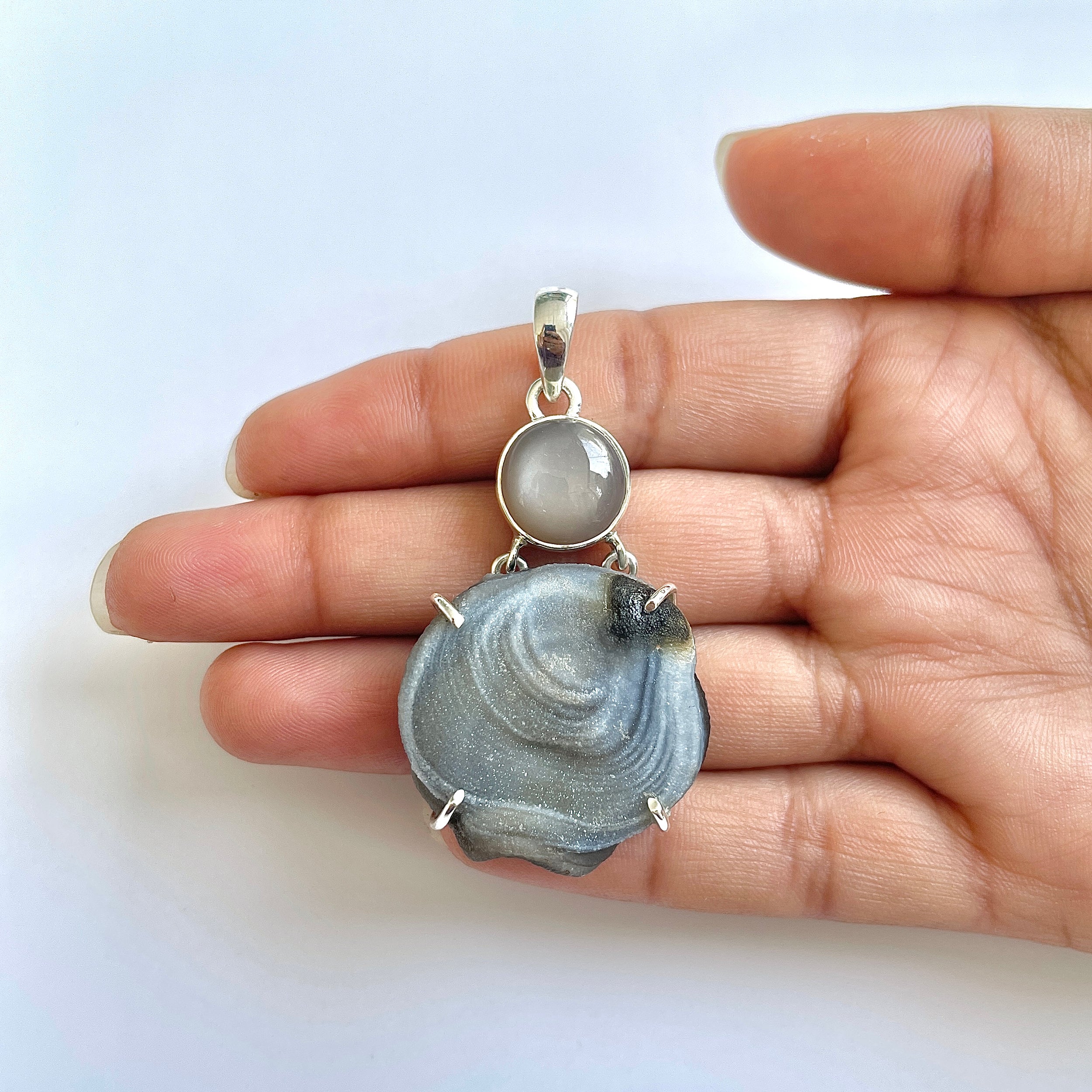 Desert Druzy Pendant-(DDZ-1-41)