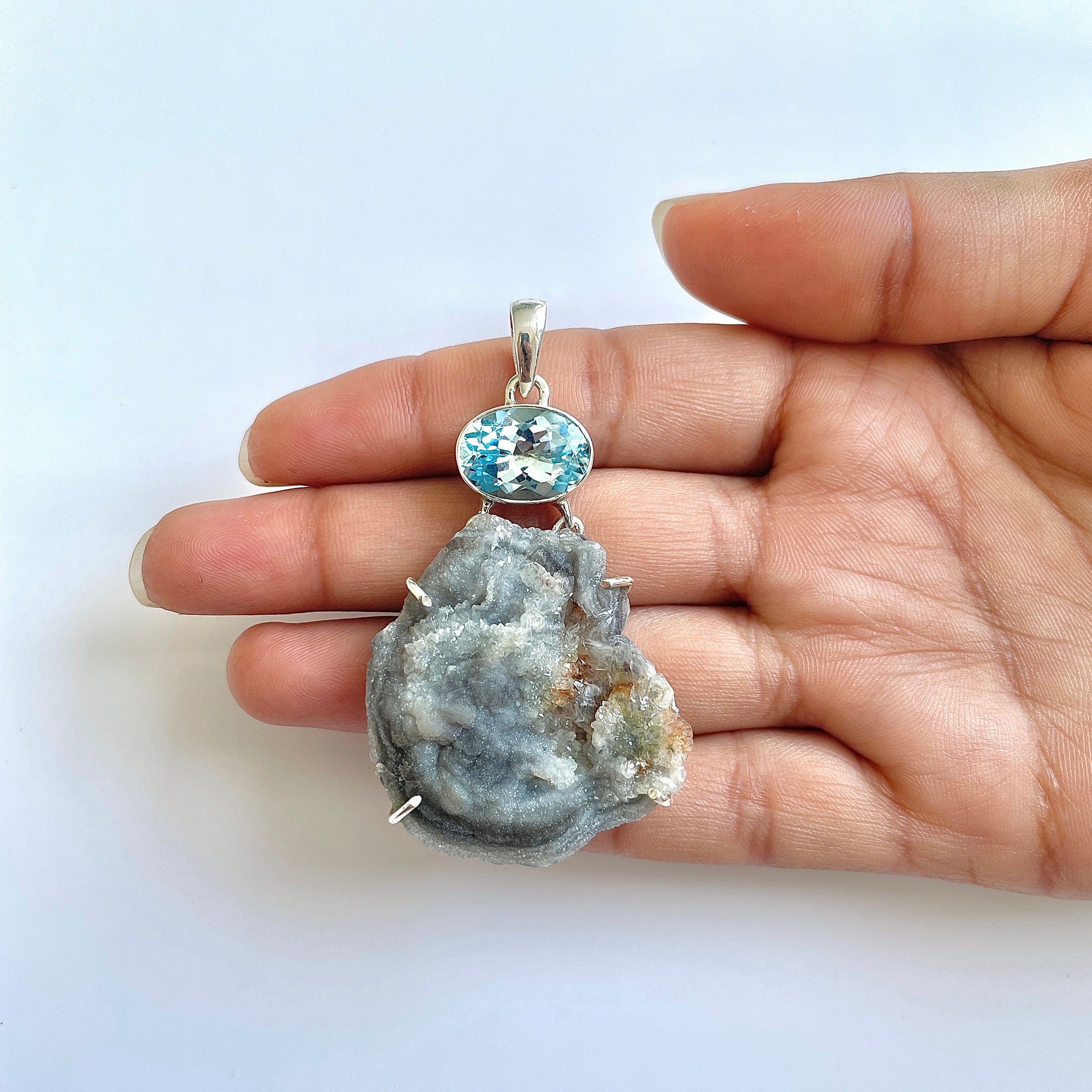 Desert Druzy Pendant-(DDZ-1-44)