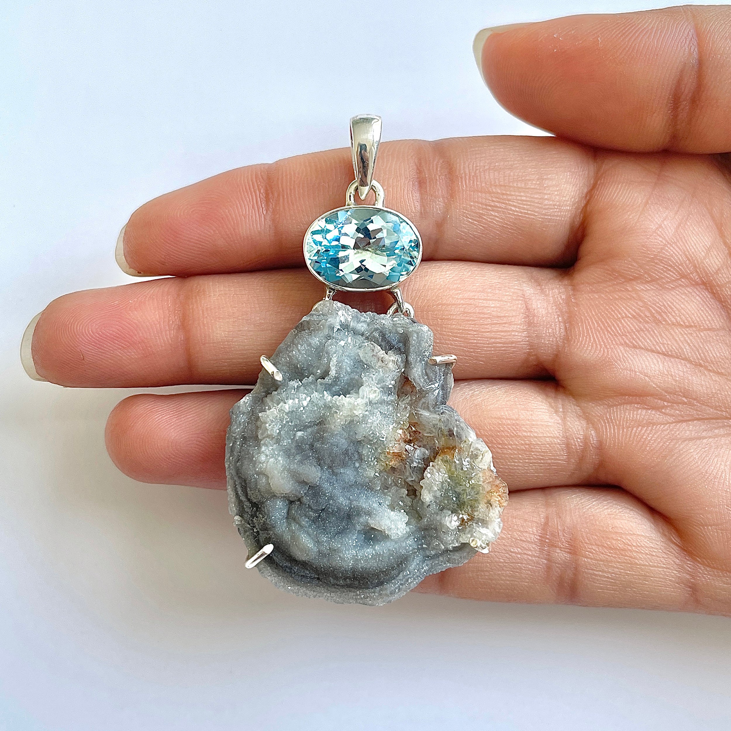 Desert Druzy Pendant-(DDZ-1-44)