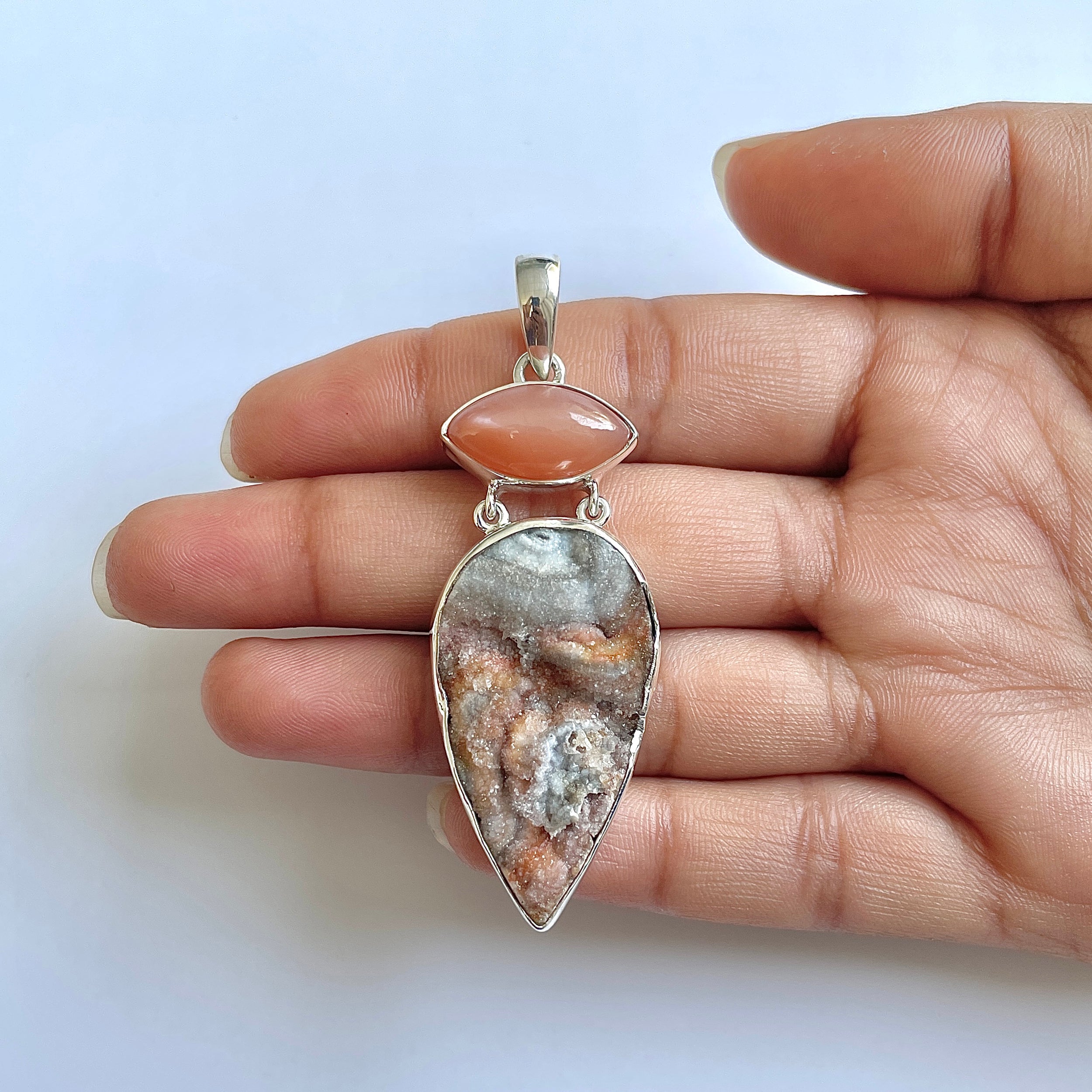 Desert Druzy Pendant-(DDZ-1-45)