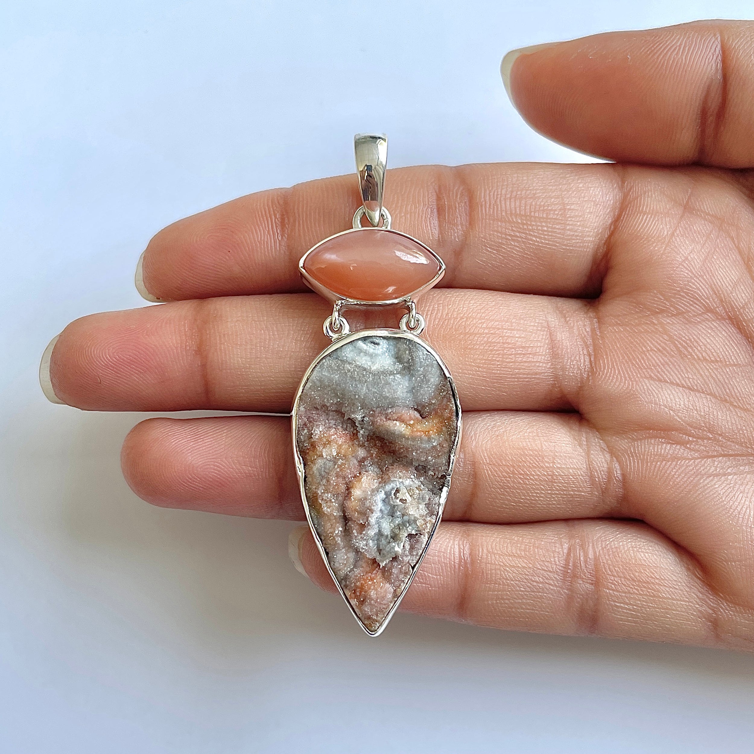 Desert Druzy Pendant-(DDZ-1-45)