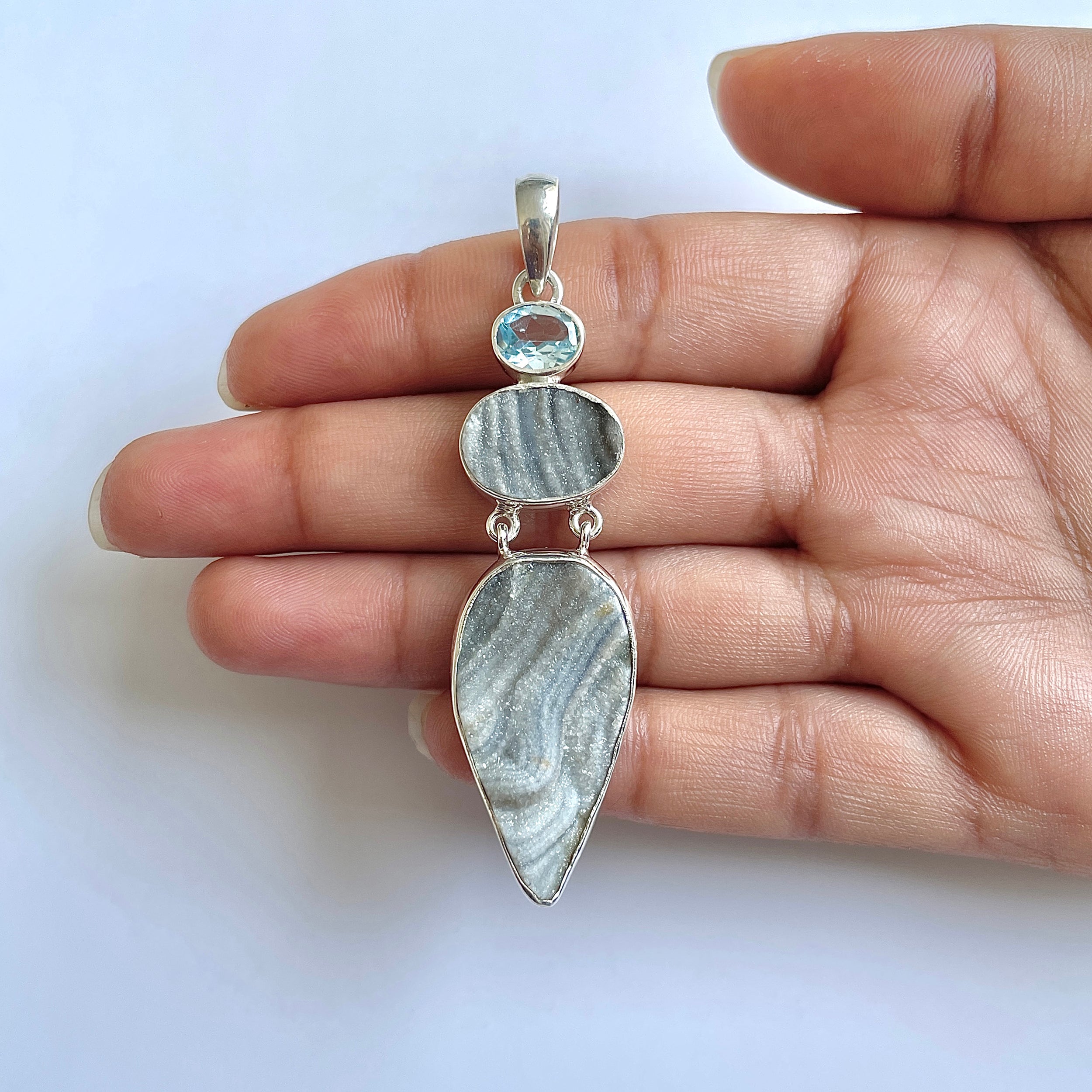 Desert Druzy Pendant-(DDZ-1-51)