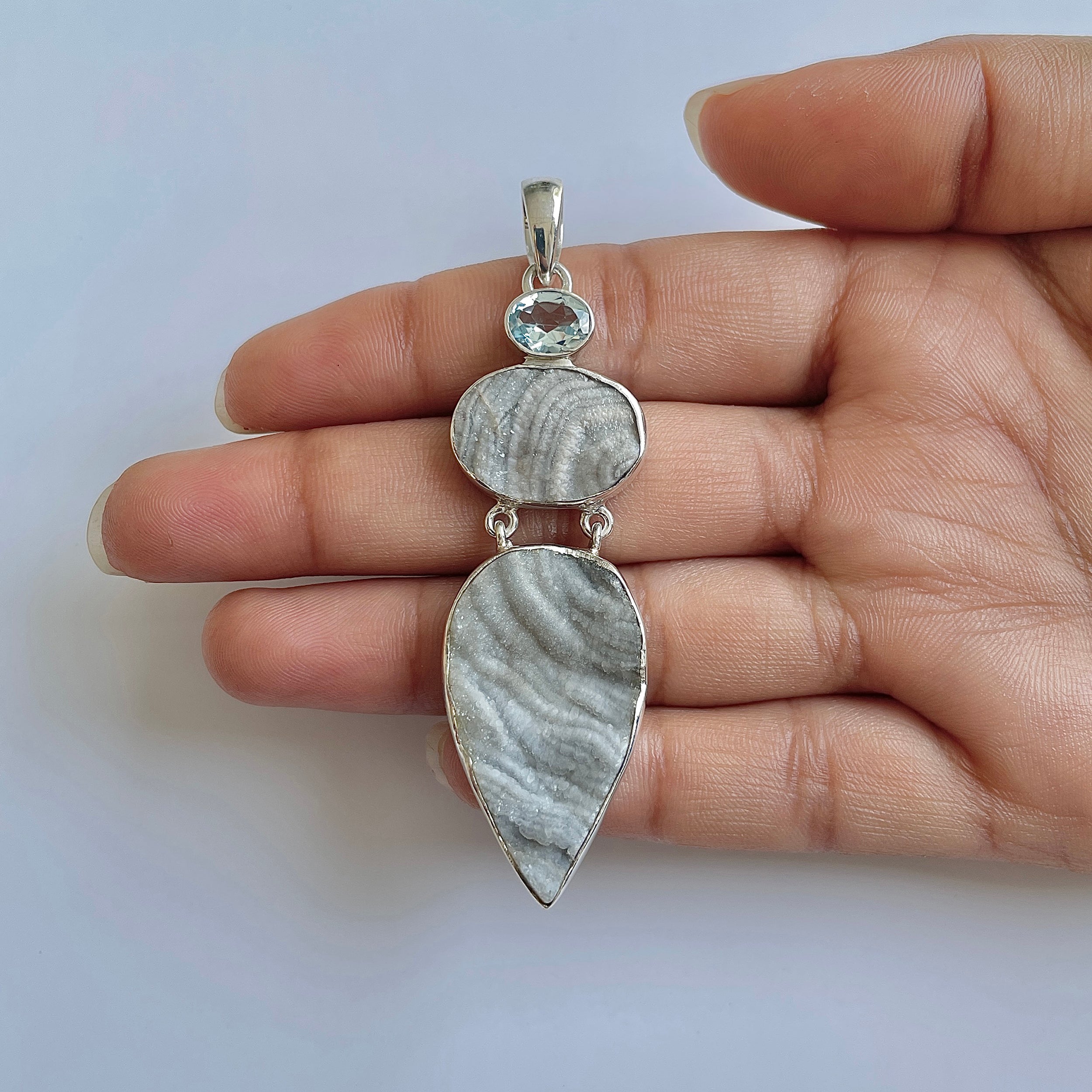 Desert Druzy Pendant-(DDZ-1-53)