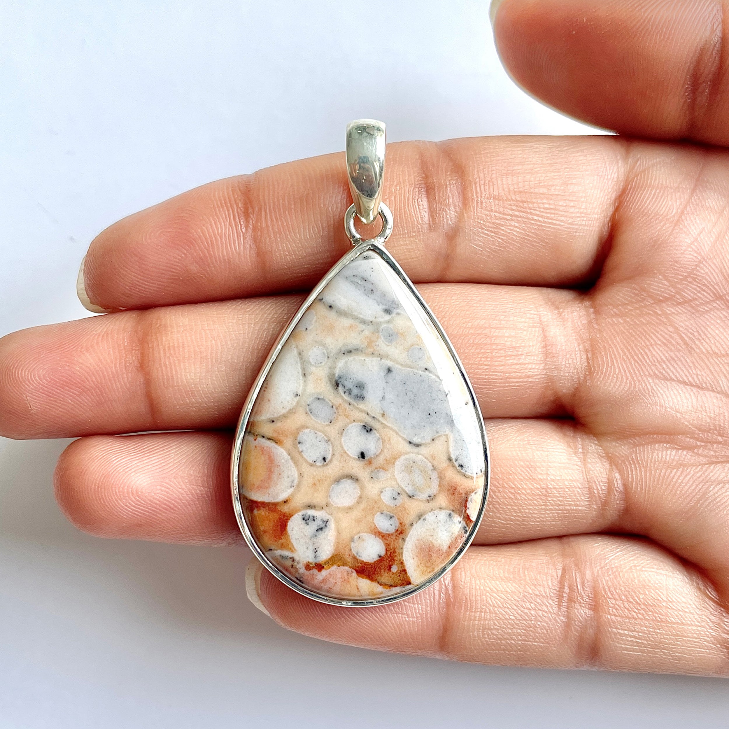 Deerfawn Jasper Pendant-(DFJ-1-1)