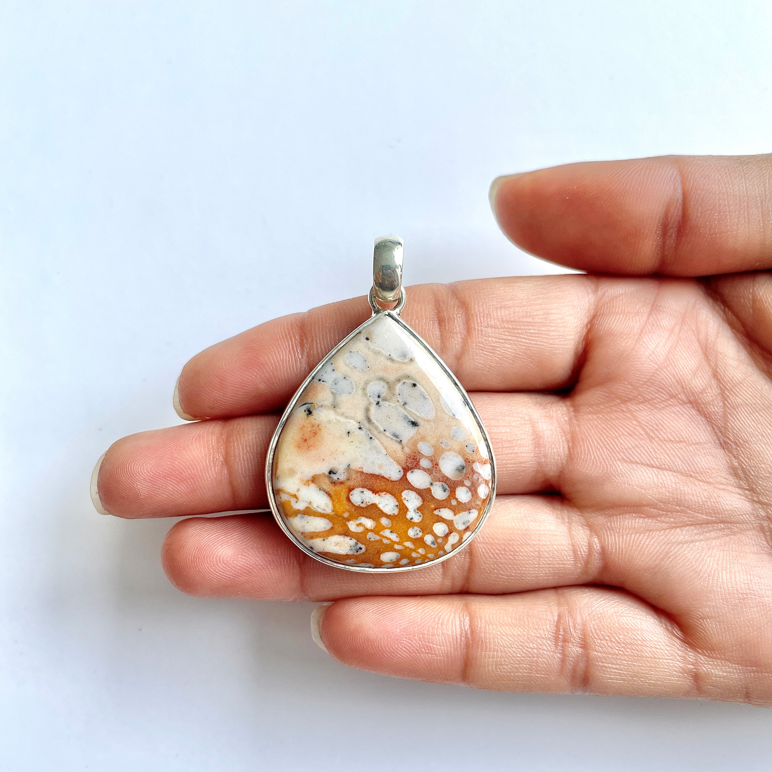 Deerfawn Jasper Pendant-(DFJ-1-10)