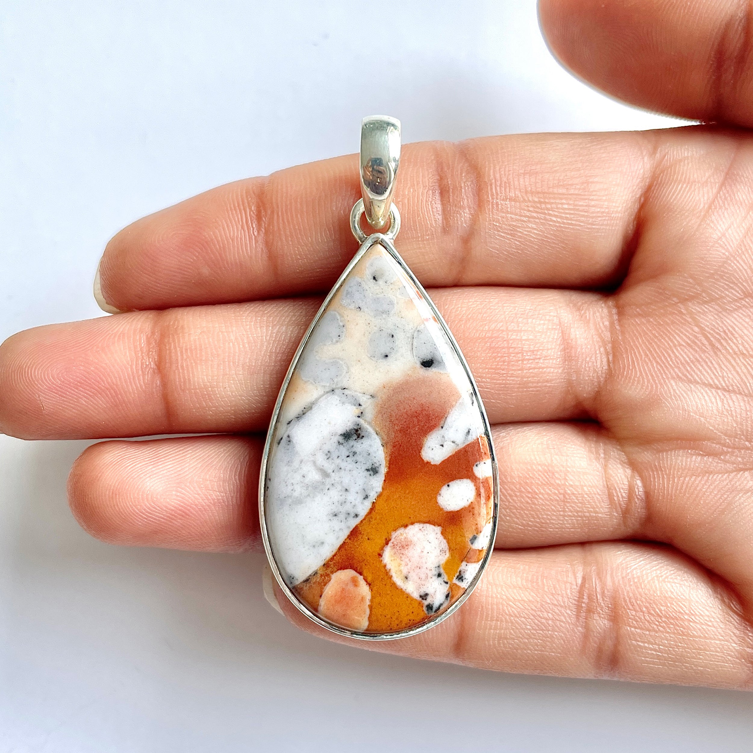 Deerfawn Jasper Pendant-(DFJ-1-13)