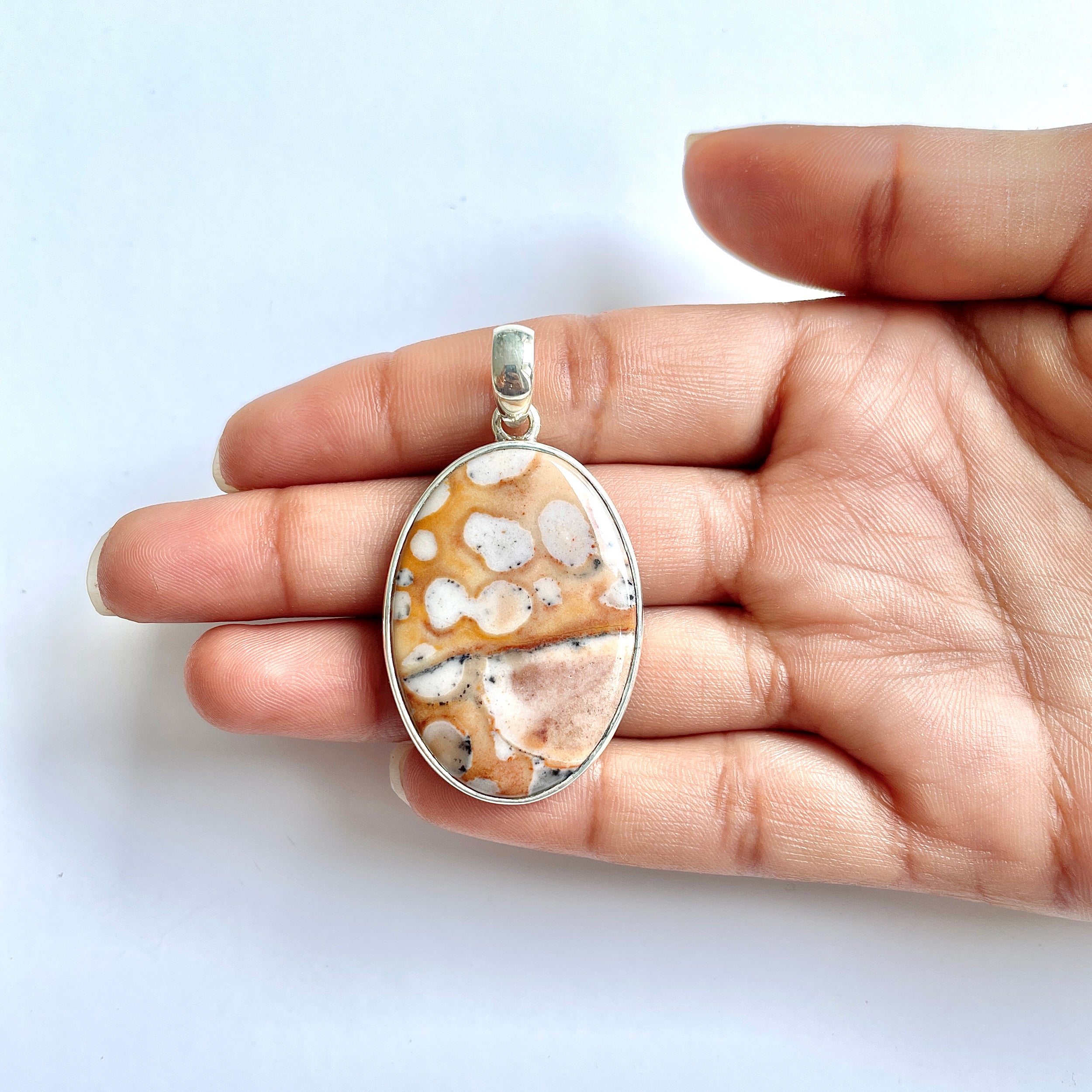 Deerfawn Jasper Pendant-(DFJ-1-15)