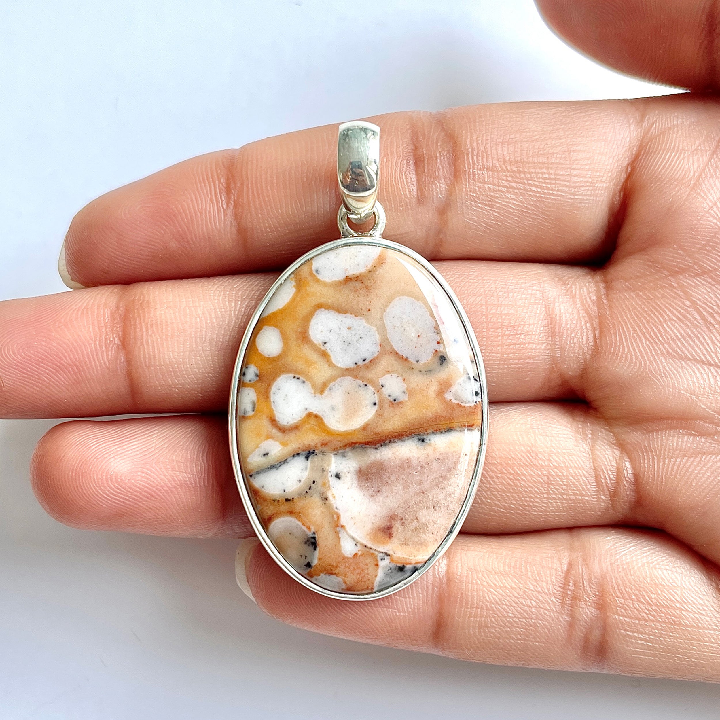Deerfawn Jasper Pendant-(DFJ-1-15)