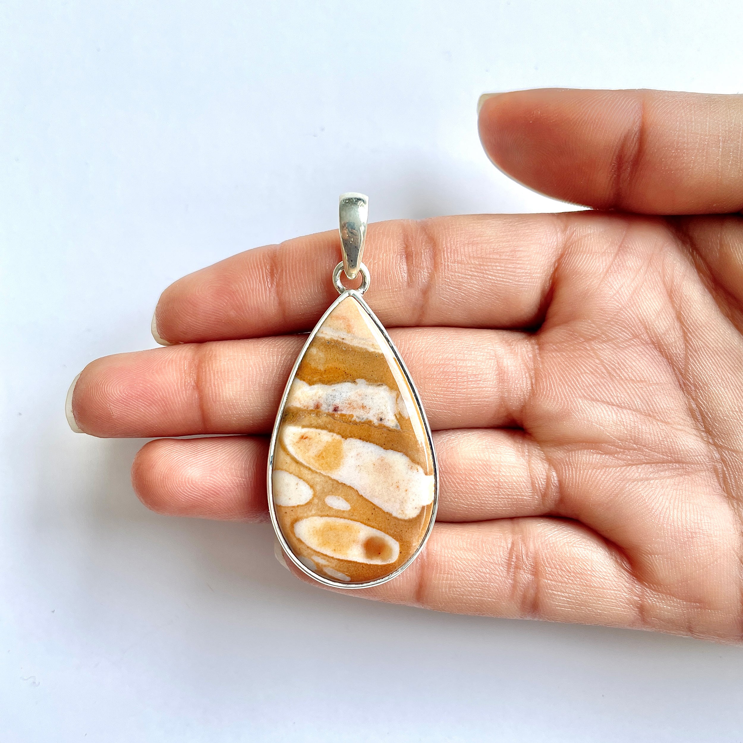 Deerfawn Jasper Pendant-(DFJ-1-17)
