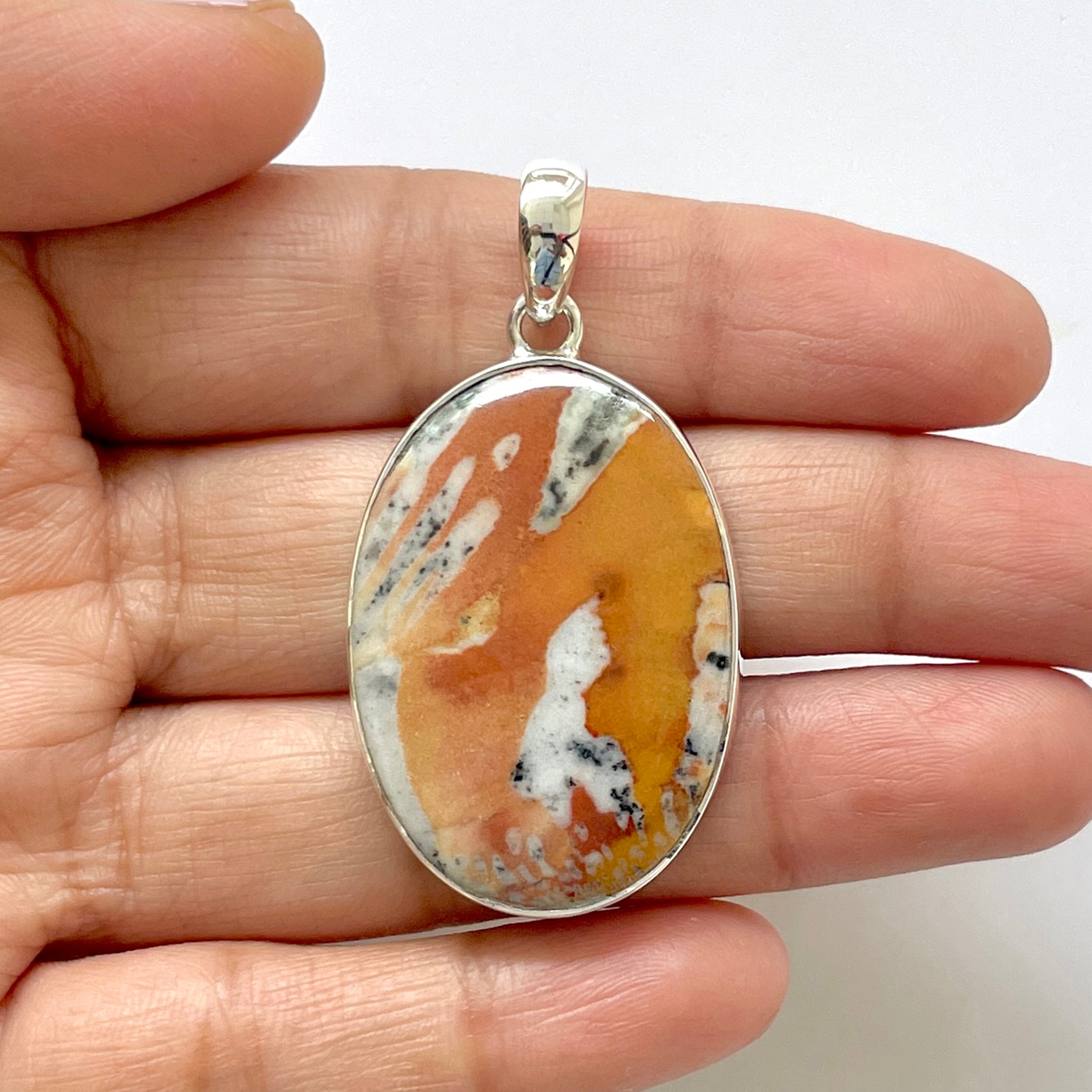 Deerfawn Jasper Pendant-(DFJ-1-28)