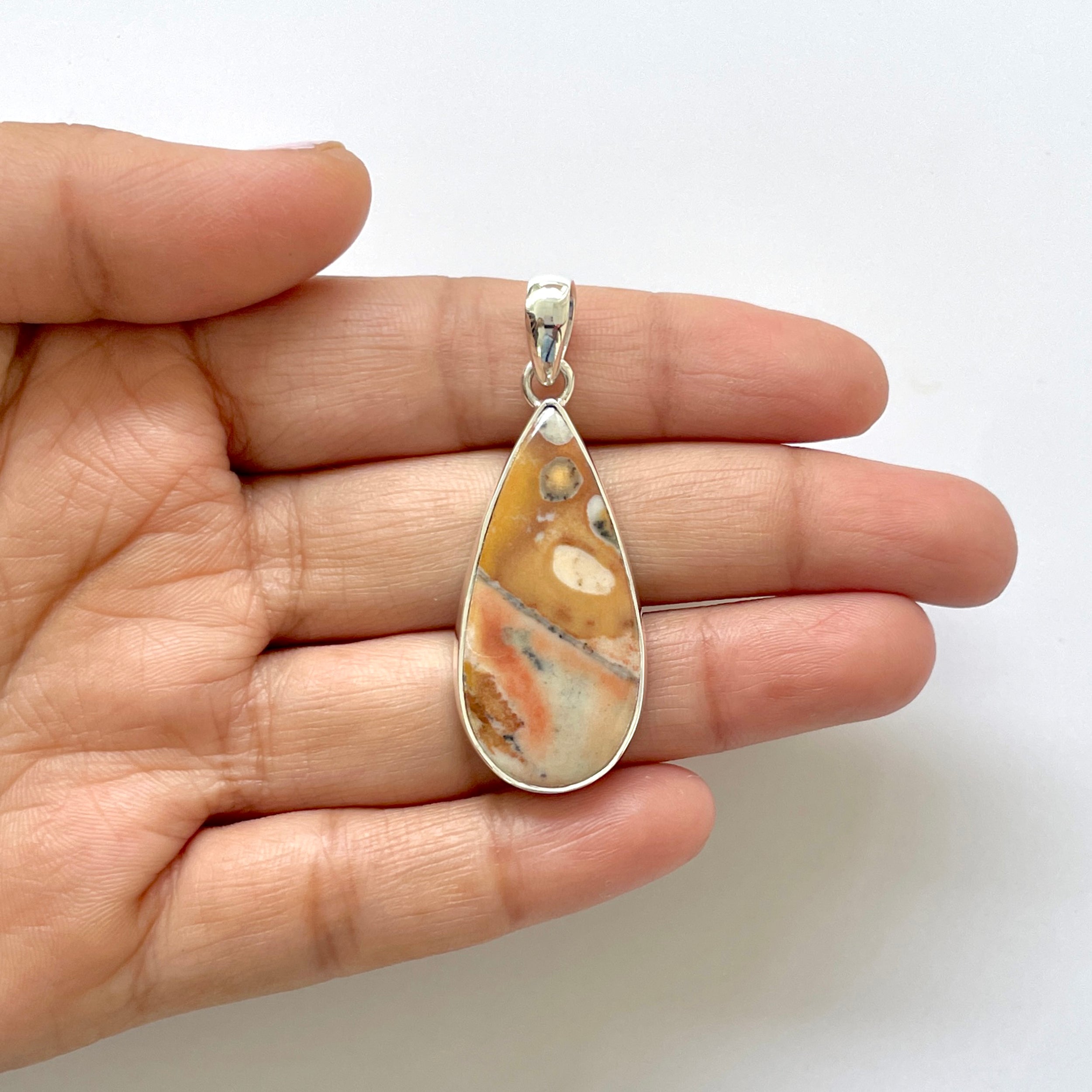 Deerfawn Jasper Pendant-(DFJ-1-33)