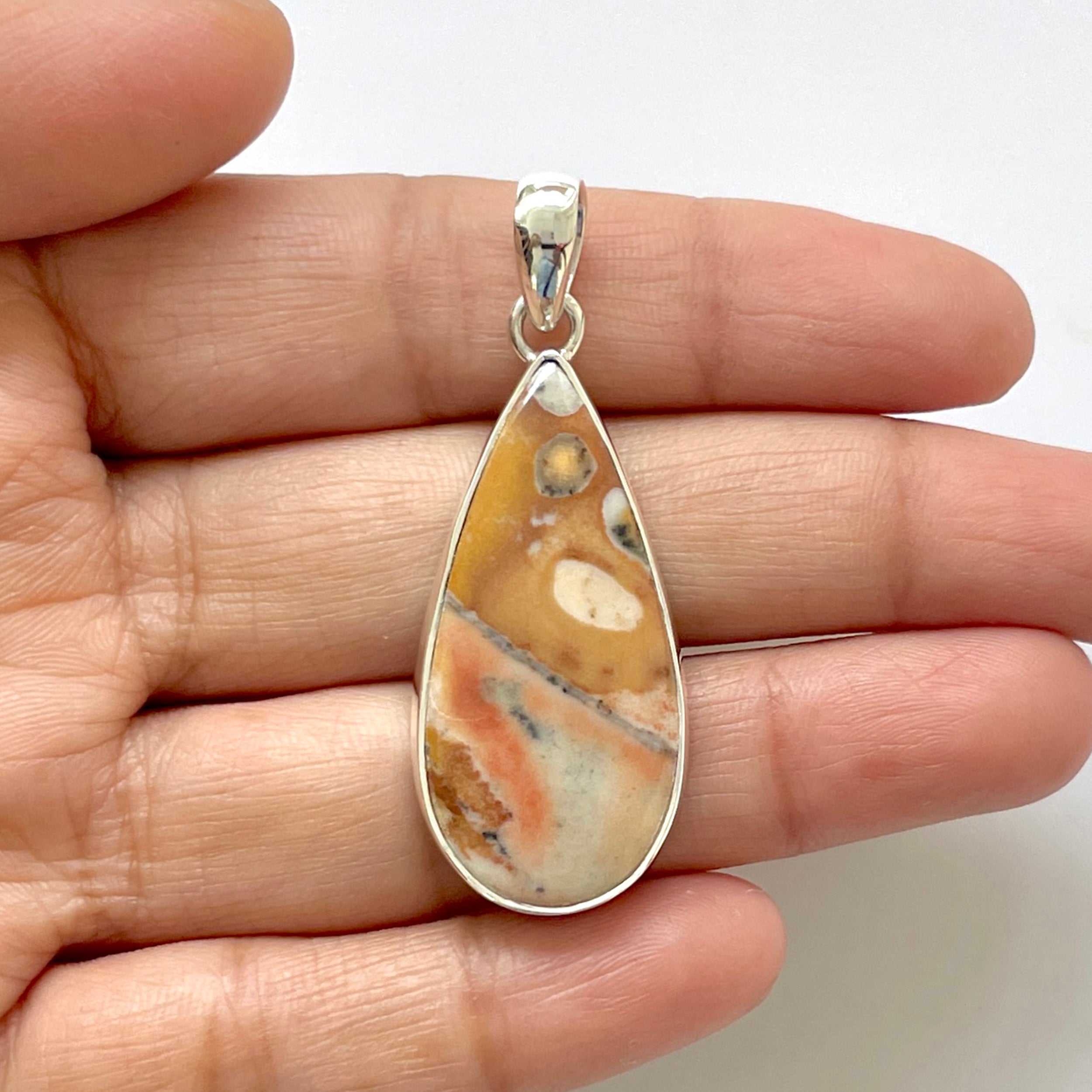 Deerfawn Jasper Pendant-(DFJ-1-33)