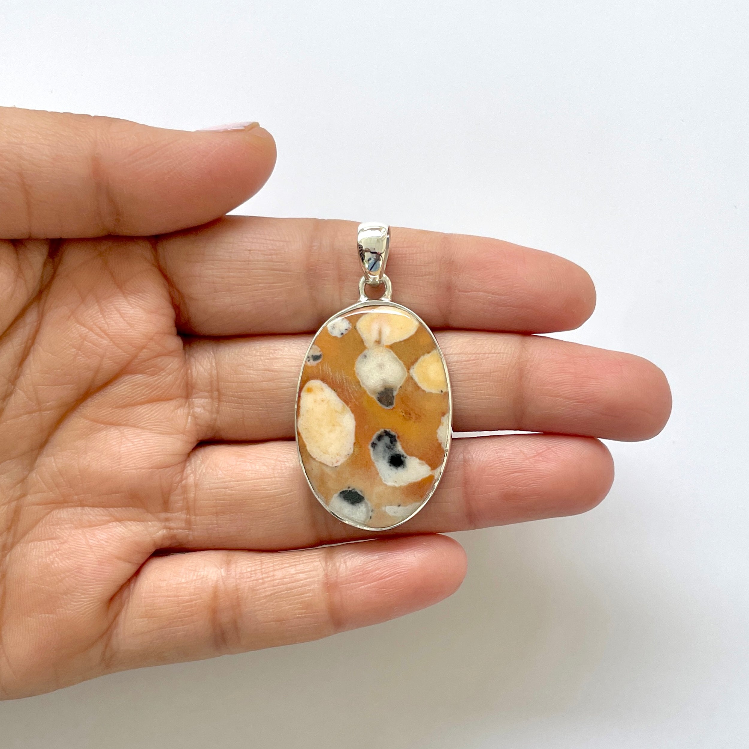 Deerfawn Jasper Pendant-(DFJ-1-34)