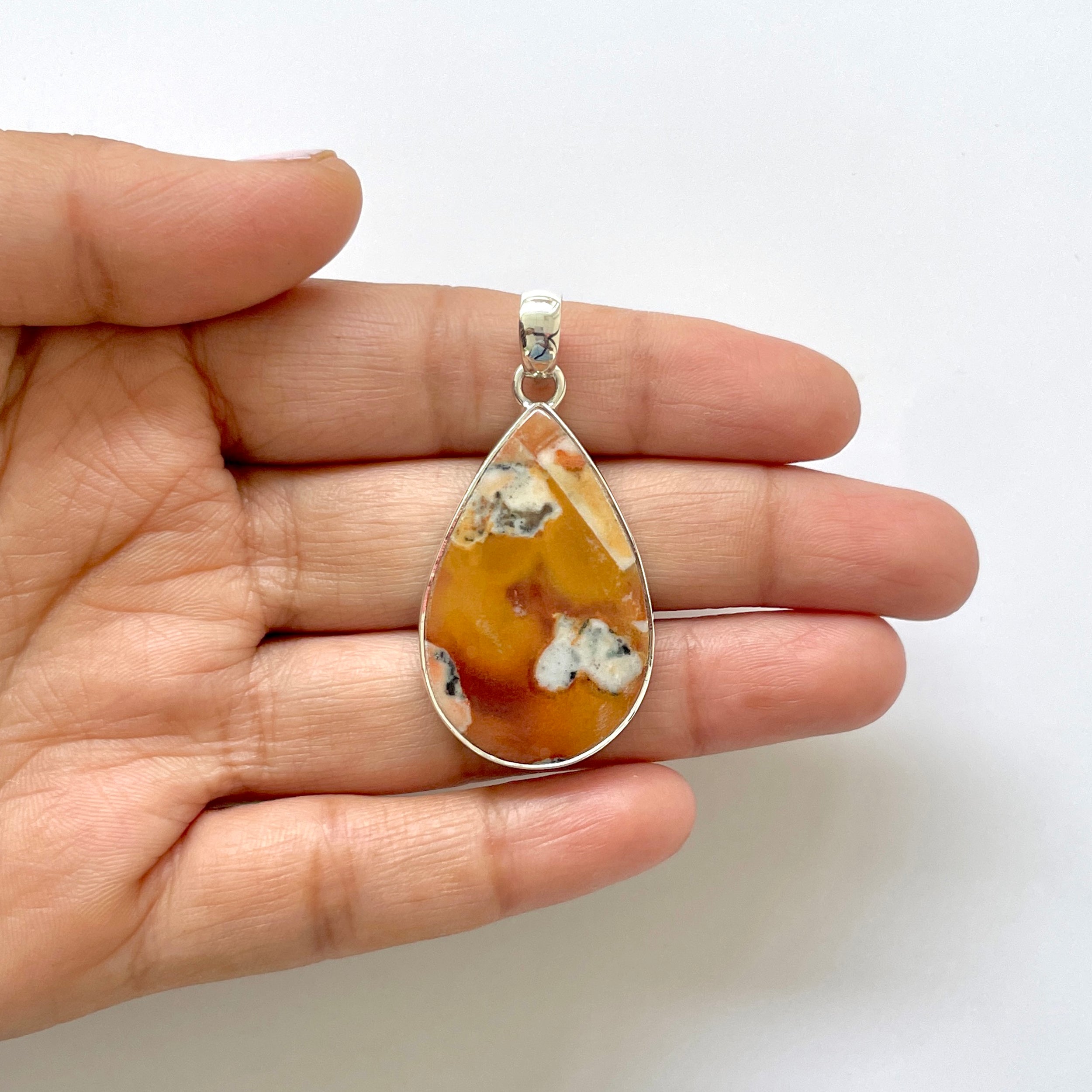 Deerfawn Jasper Pendant-(DFJ-1-35)