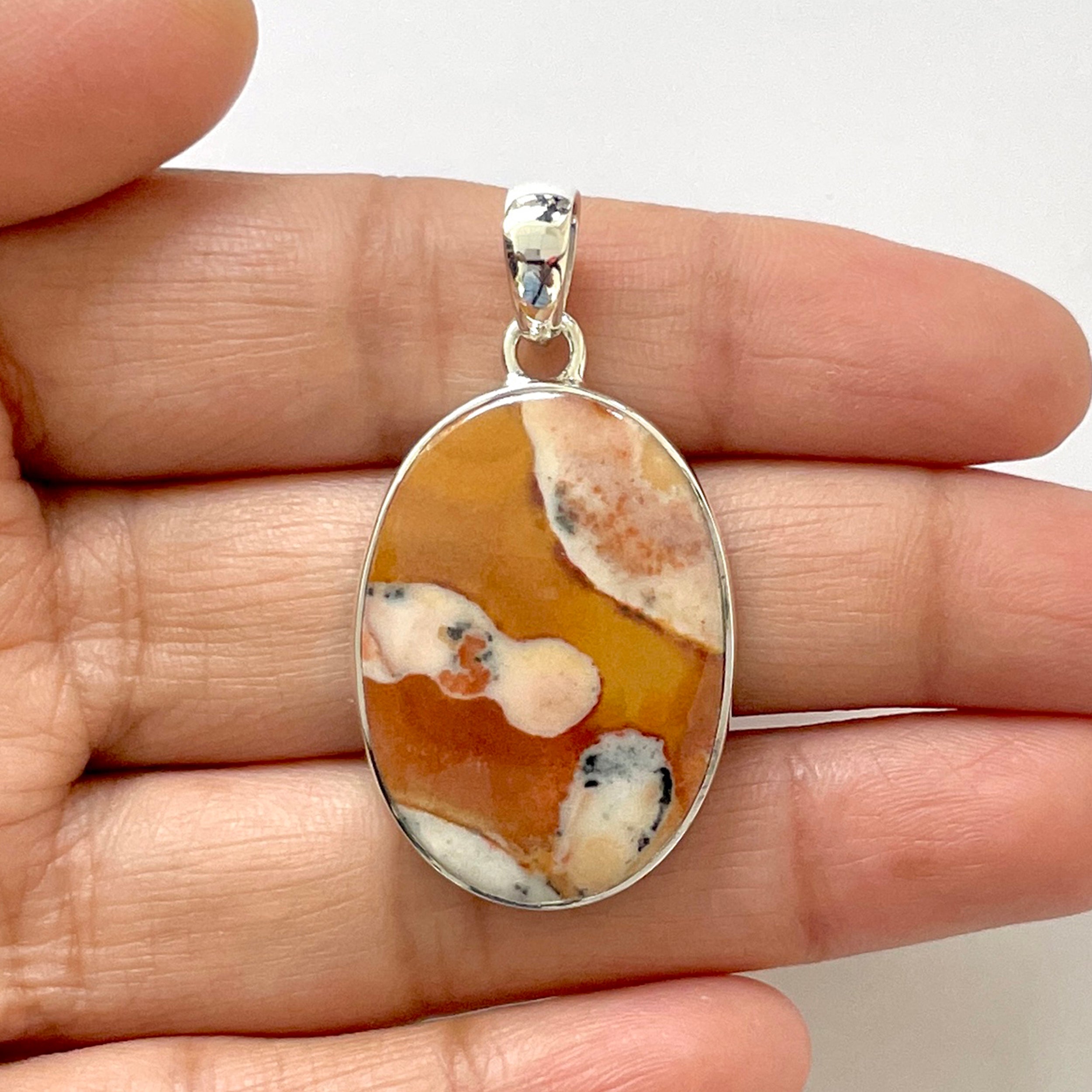Deerfawn Jasper Pendant-(DFJ-1-39)