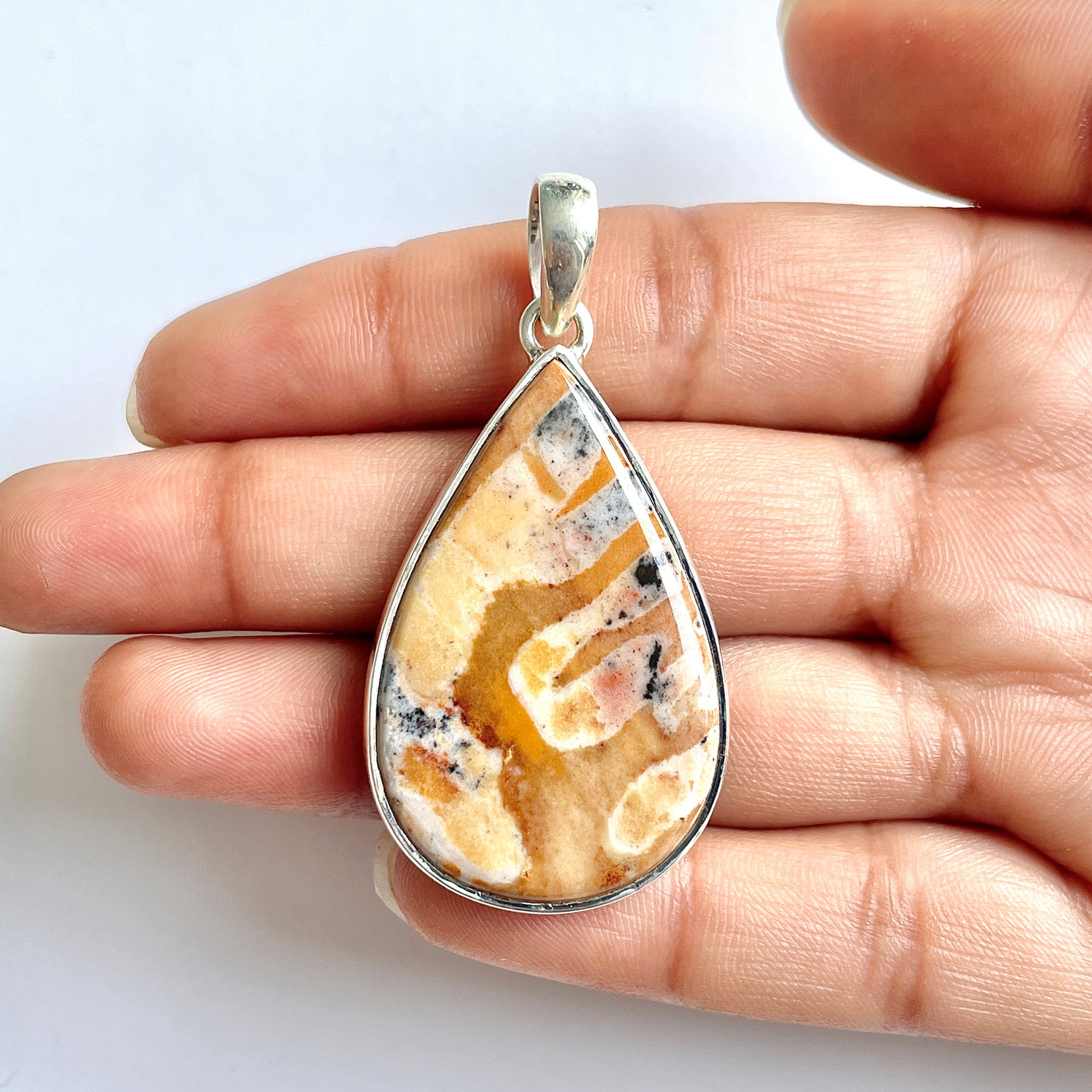 Deerfawn Jasper Pendant-(DFJ-1-8)