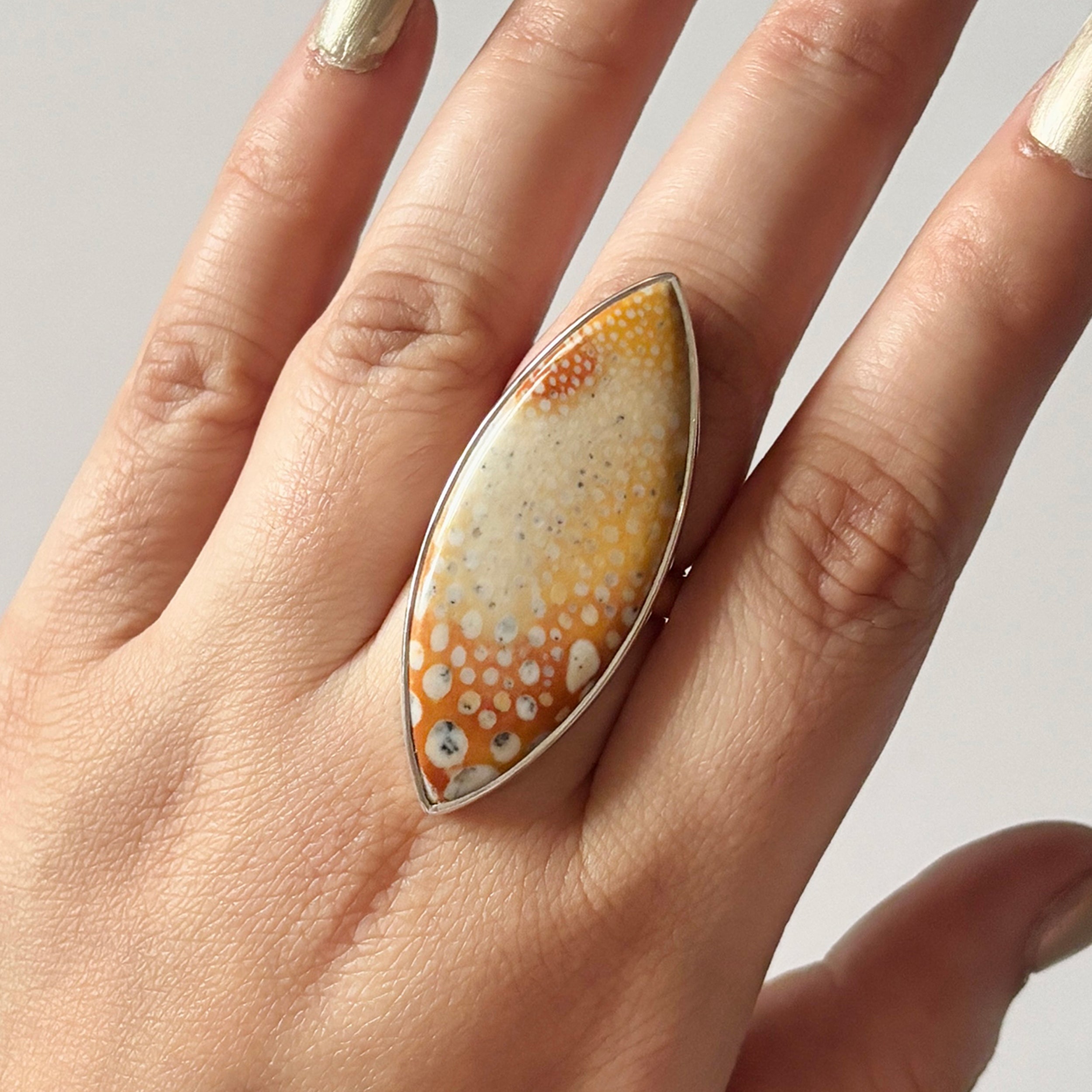 Deerfawn Jasper Ring-(DFJ-2-14)