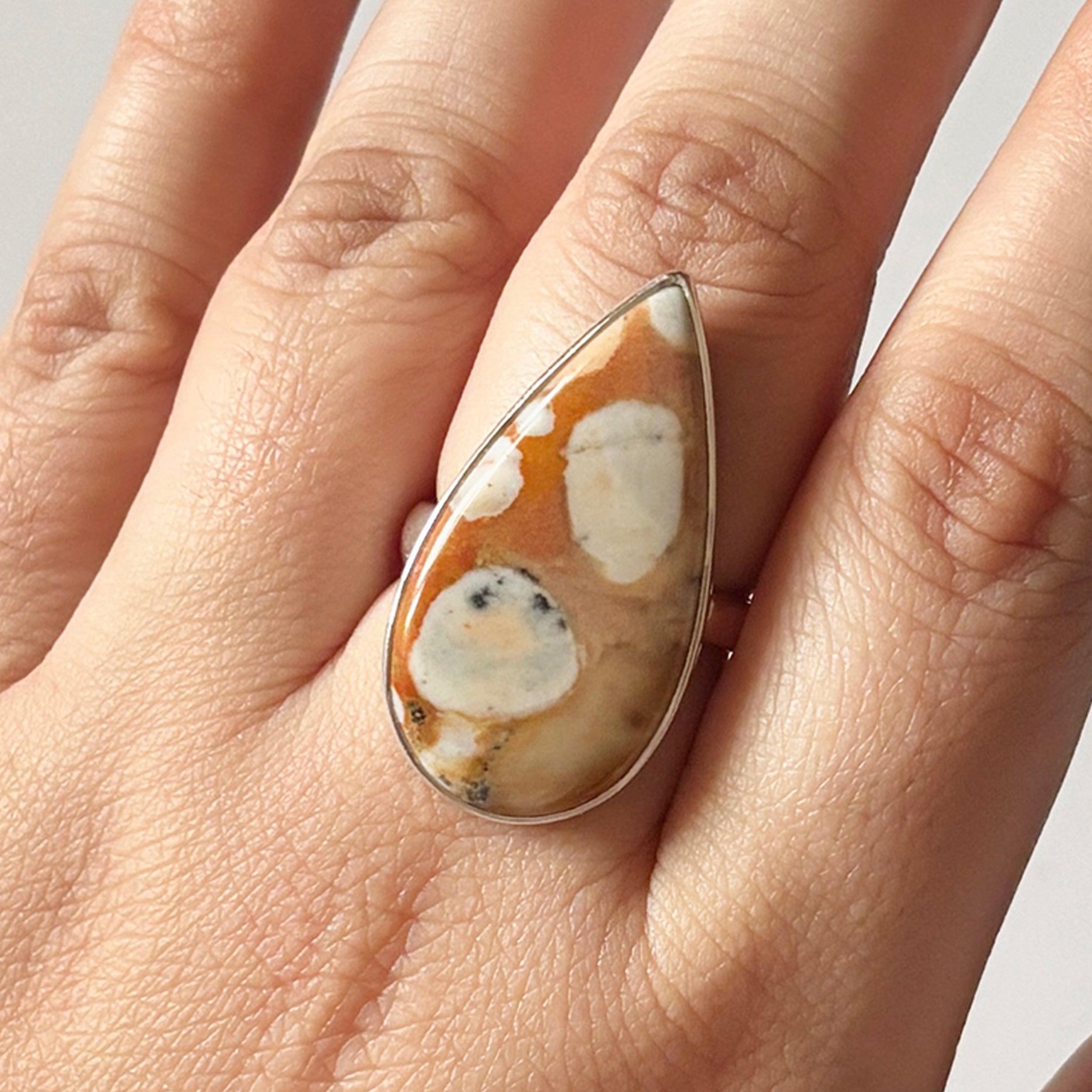 Deerfawn Jasper Ring-(DFJ-2-16)