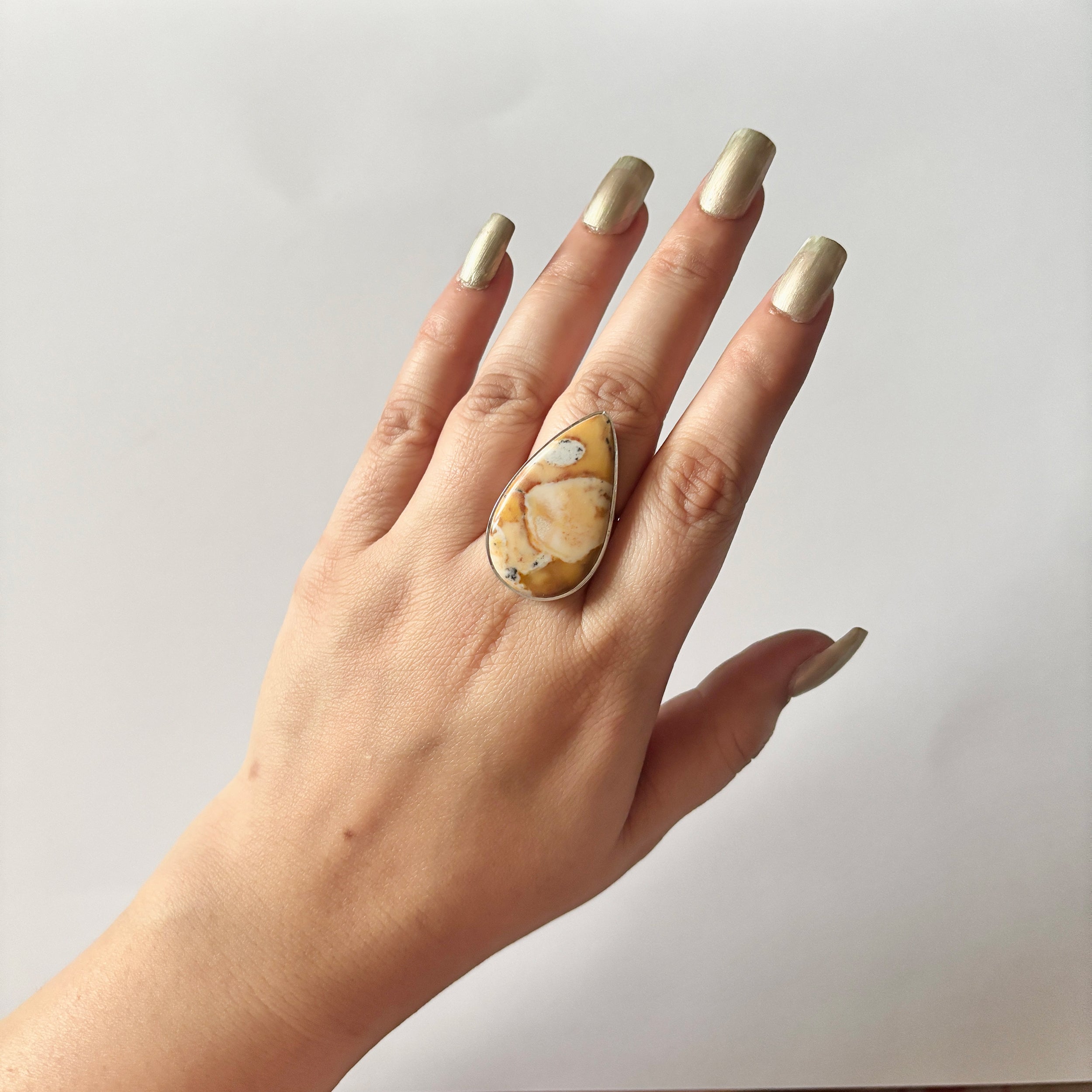 Deerfawn Jasper Ring-(DFJ-2-19)