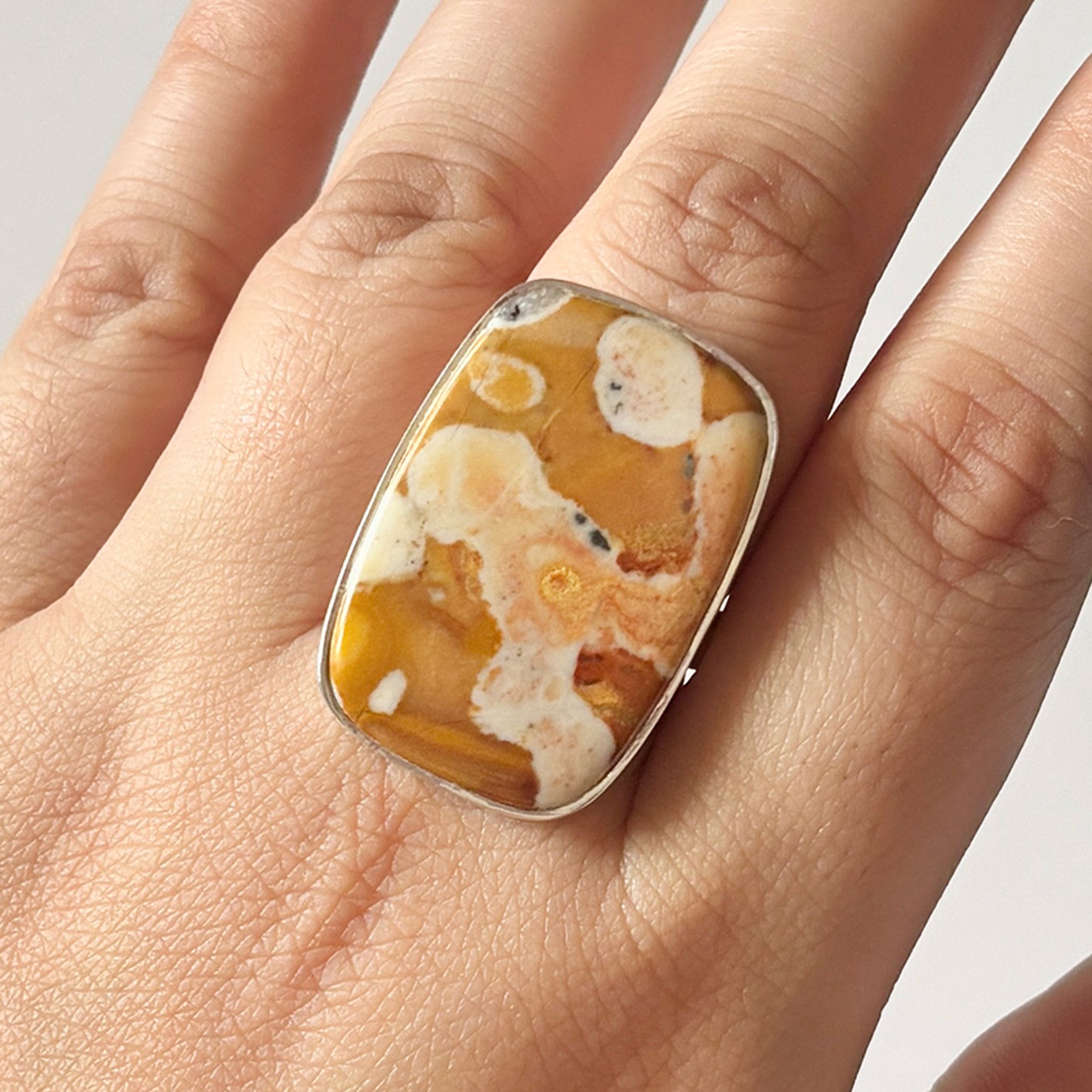 Deerfawn Jasper Ring-(DFJ-2-2)
