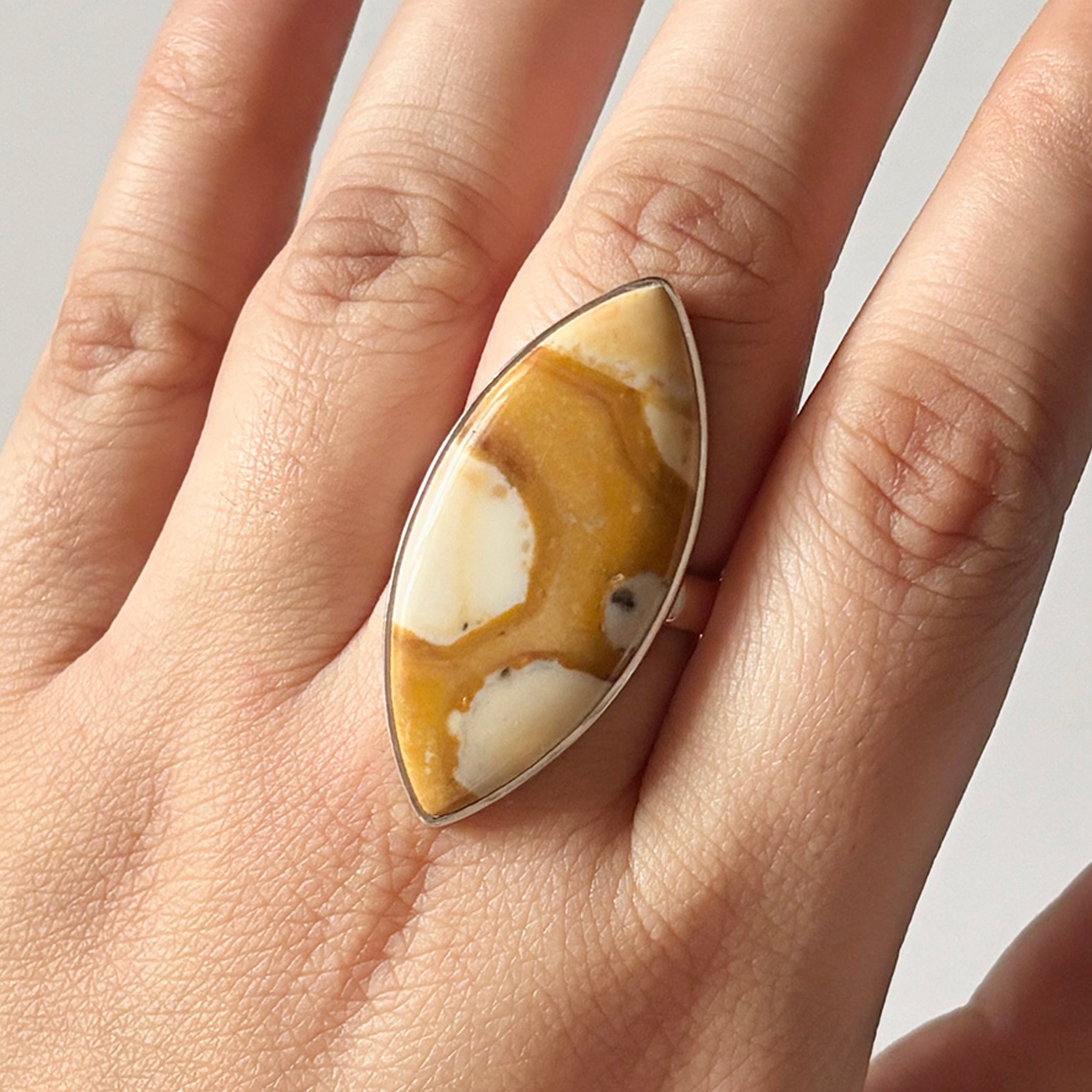 Deerfawn Jasper Ring-(DFJ-2-20)