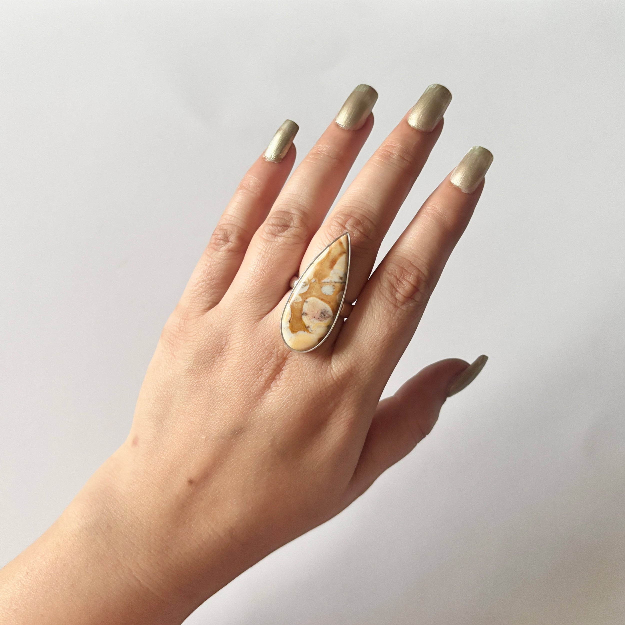 Deerfawn Jasper Ring-(DFJ-2-21)