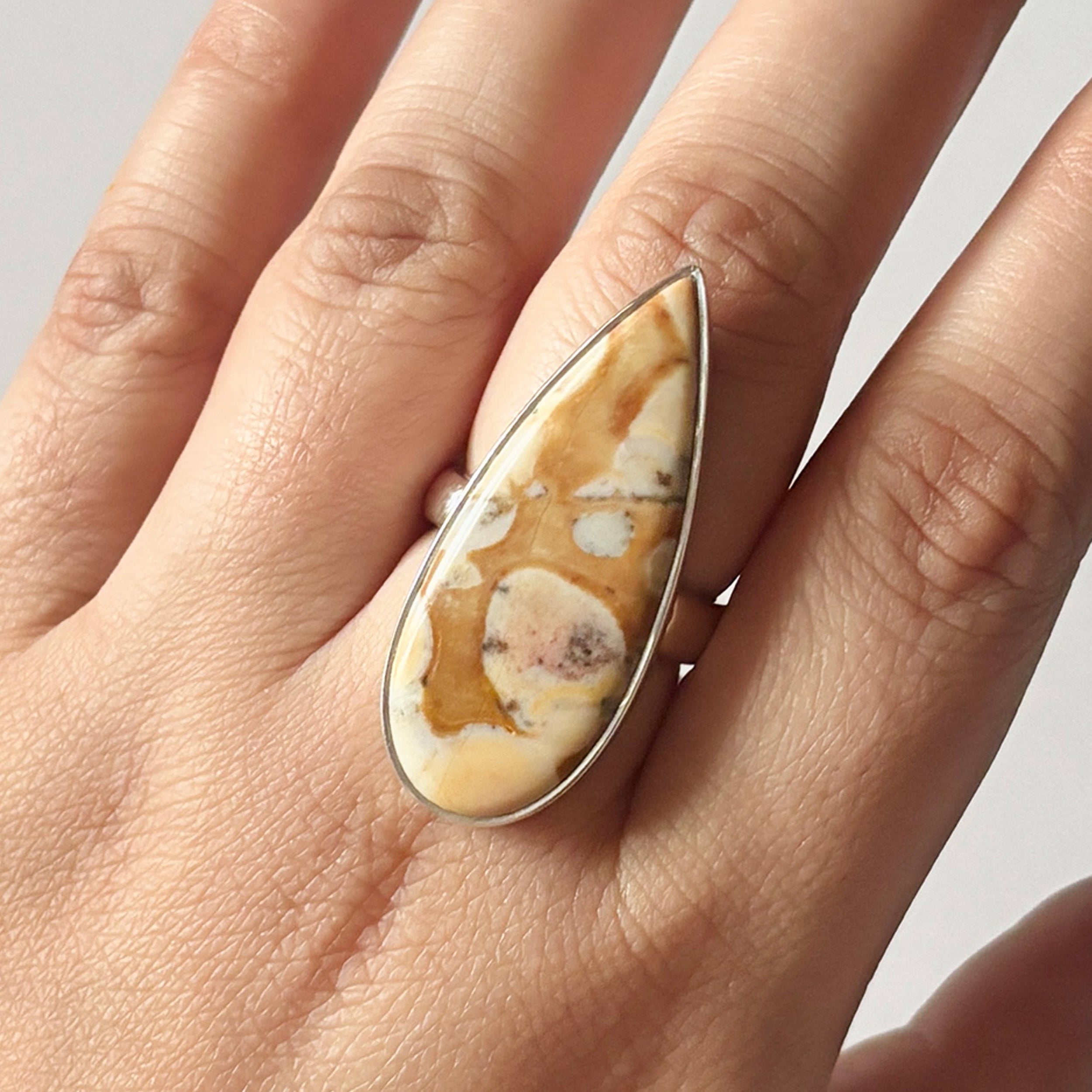 Deerfawn Jasper Ring-(DFJ-2-21)