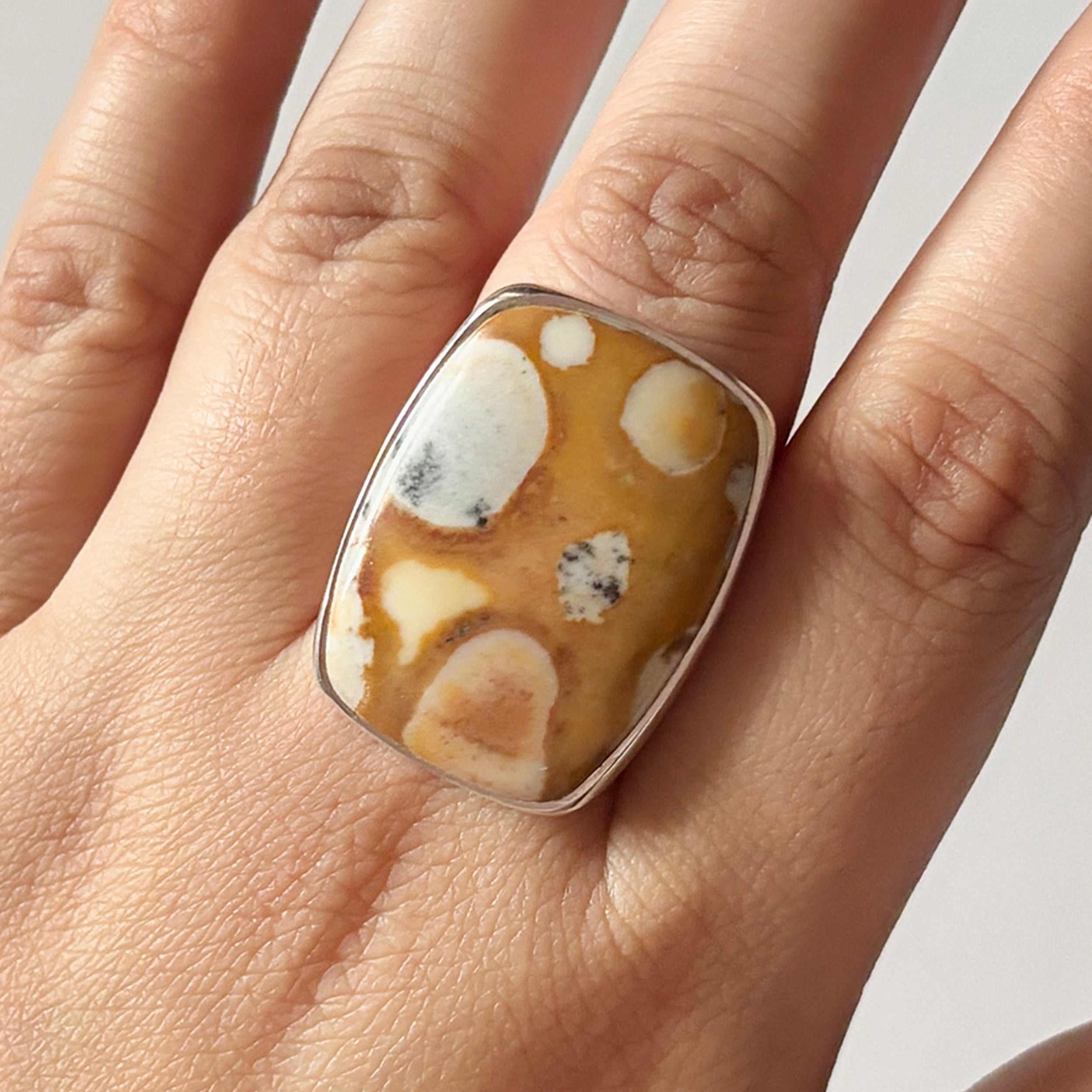 Deerfawn Jasper Ring-(DFJ-2-22)