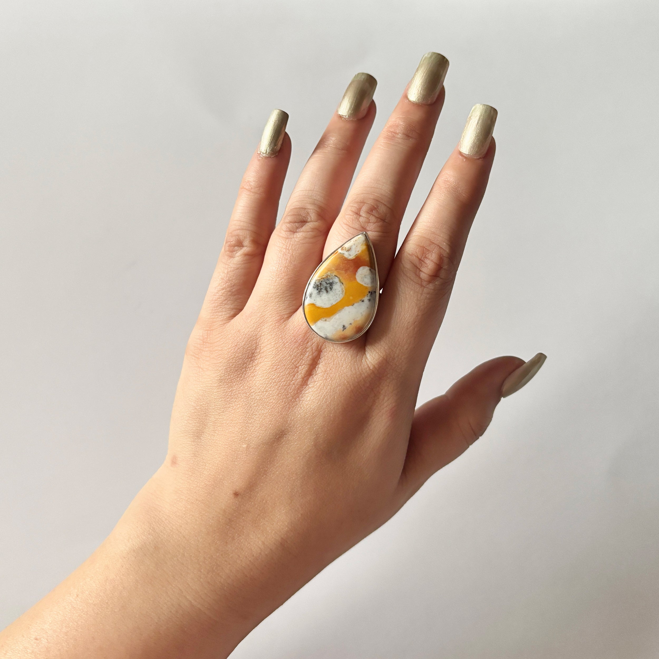 Deerfawn Jasper Ring-(DFJ-2-24)