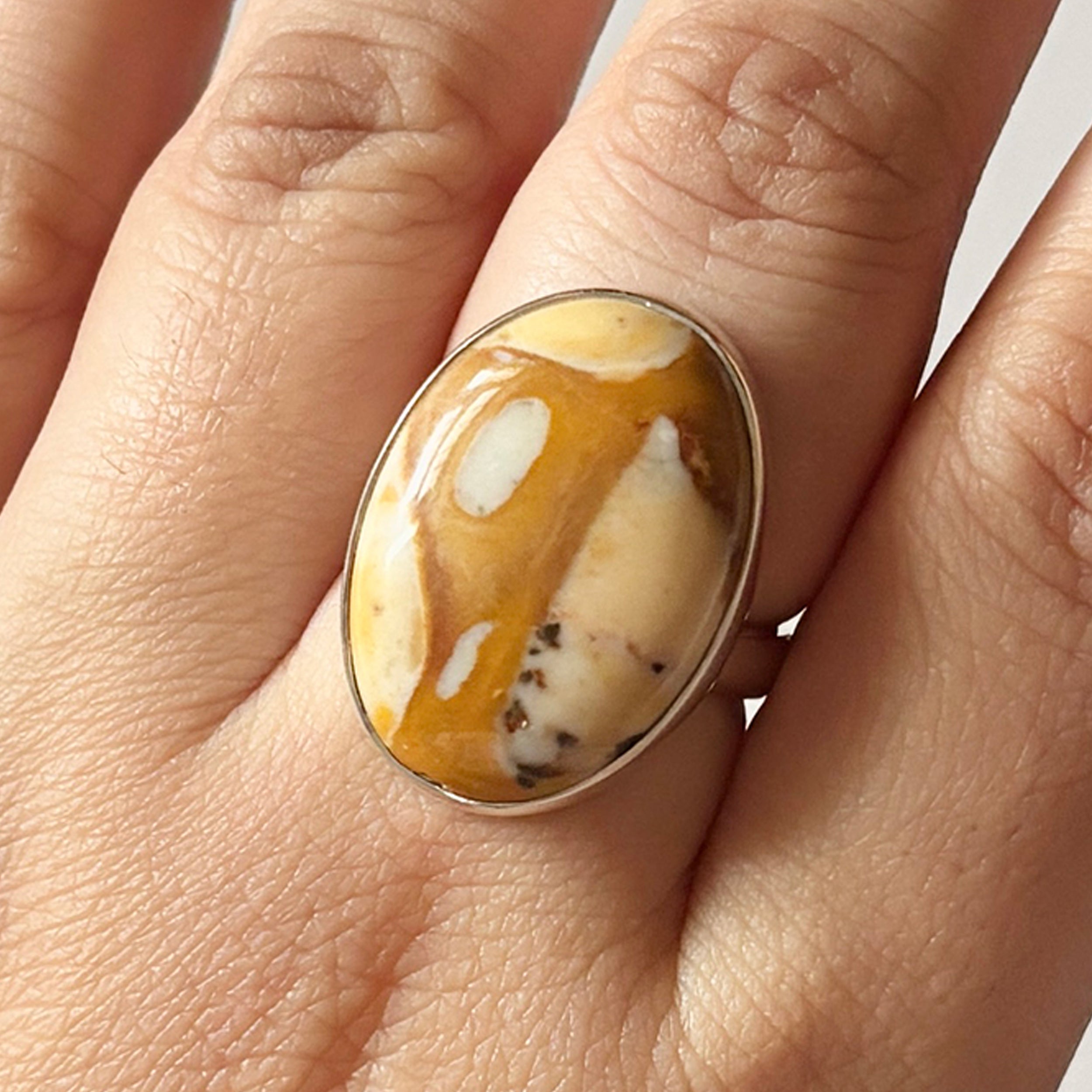 Deerfawn Jasper Ring-(DFJ-2-25)