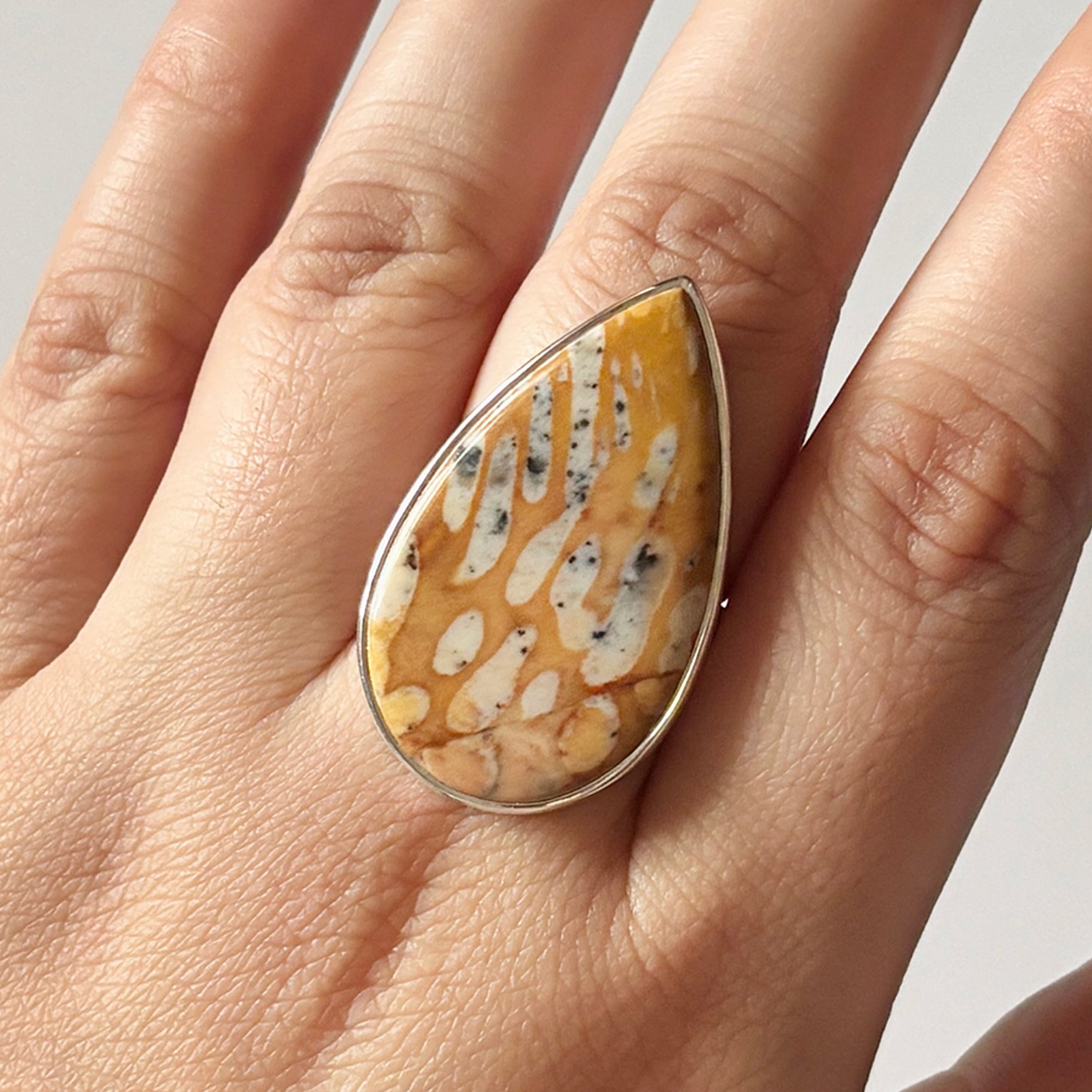 Deerfawn Jasper Ring-(DFJ-2-26)