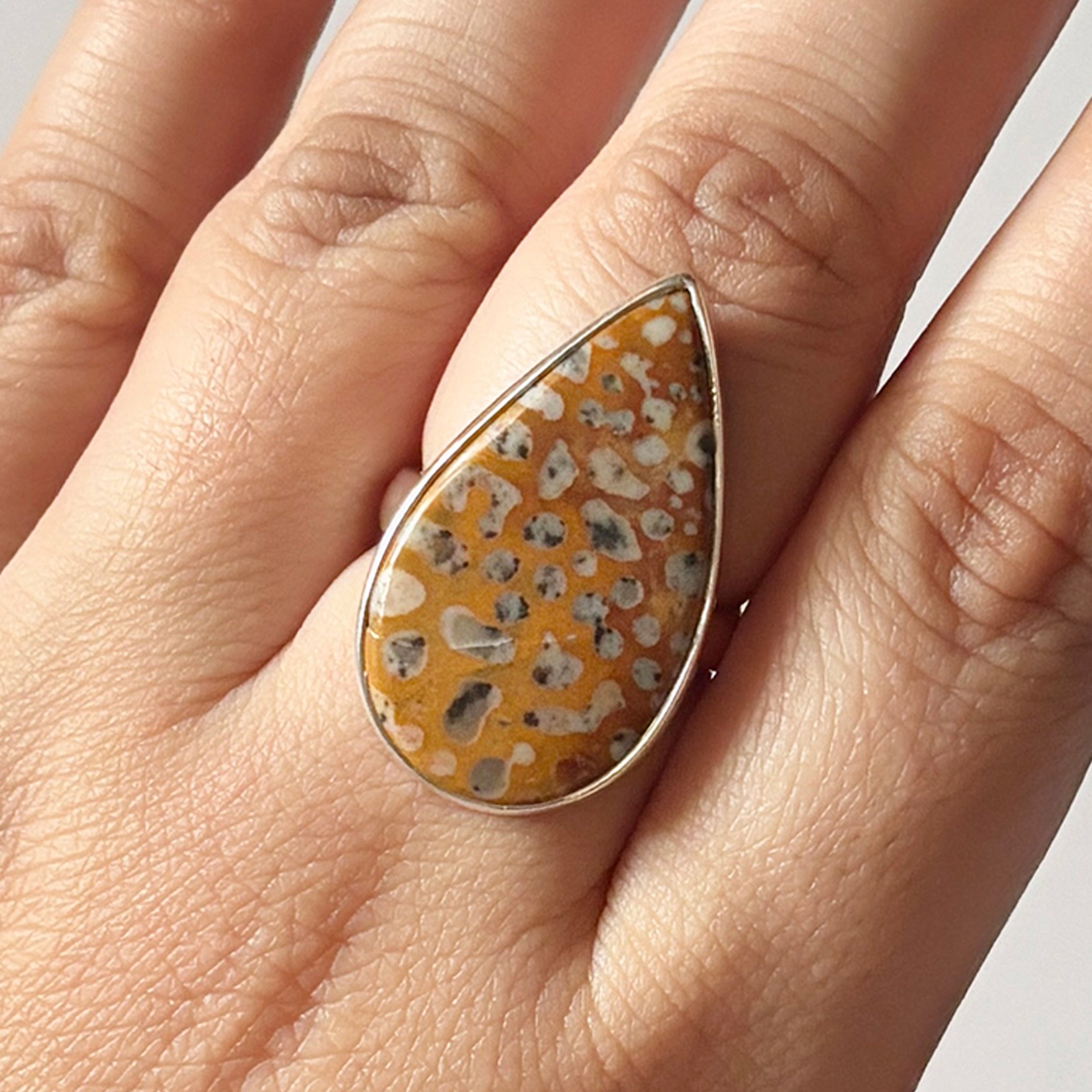 Deerfawn Jasper Ring-(DFJ-2-28)