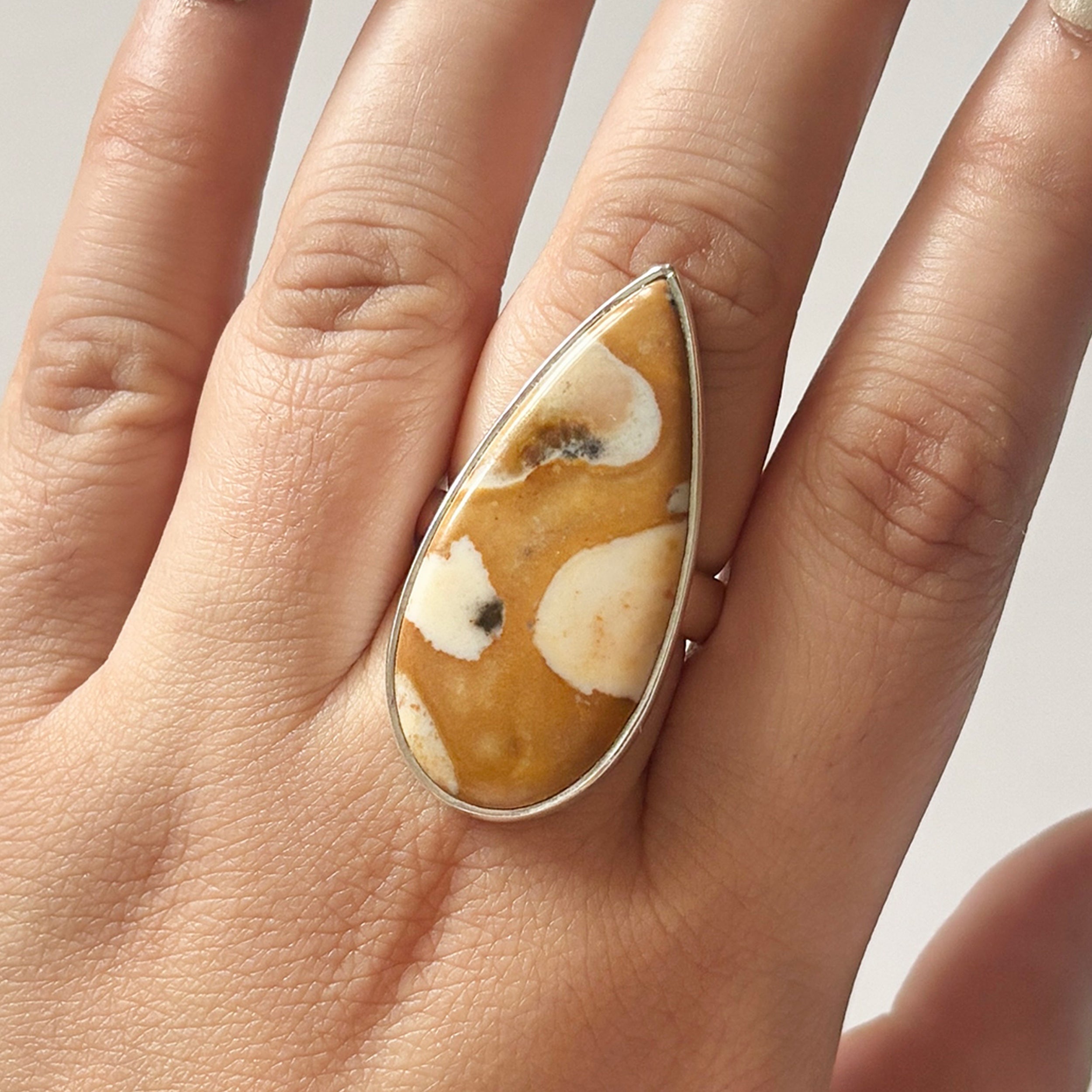 Deerfawn Jasper Ring-(DFJ-2-29)