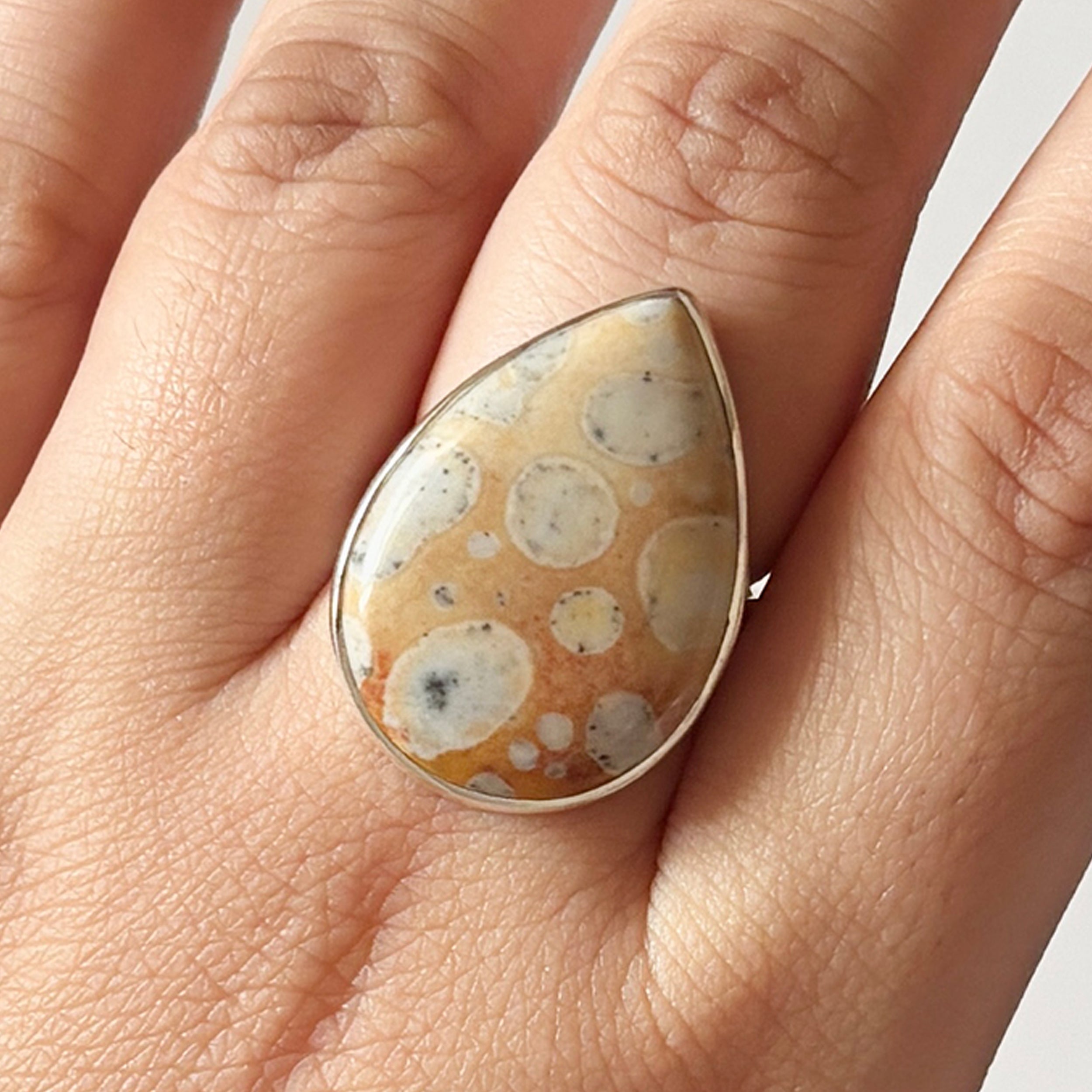Deerfawn Jasper Ring-(DFJ-2-3)