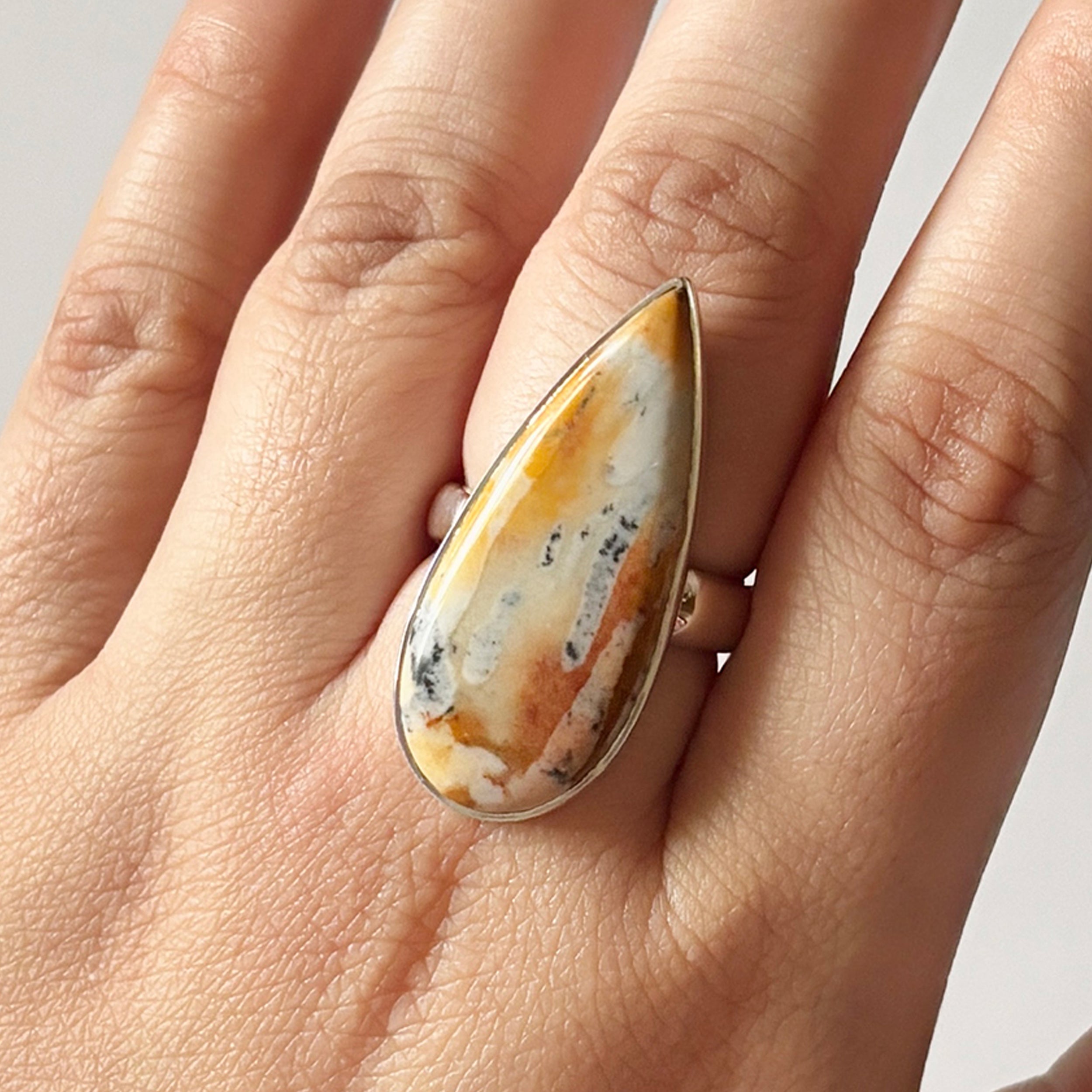 Deerfawn Jasper Ring-(DFJ-2-31)