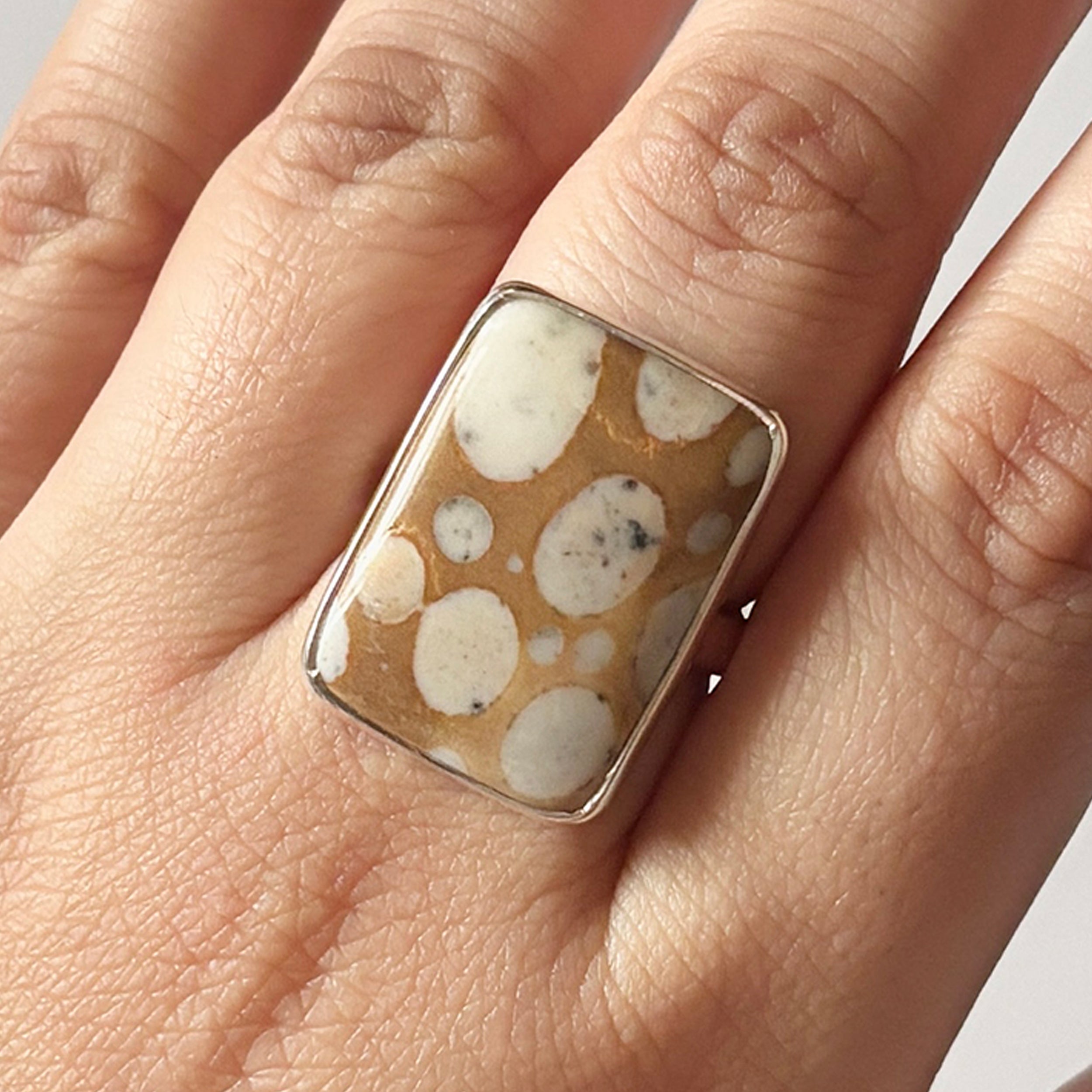 Deerfawn Jasper Ring-(DFJ-2-33)
