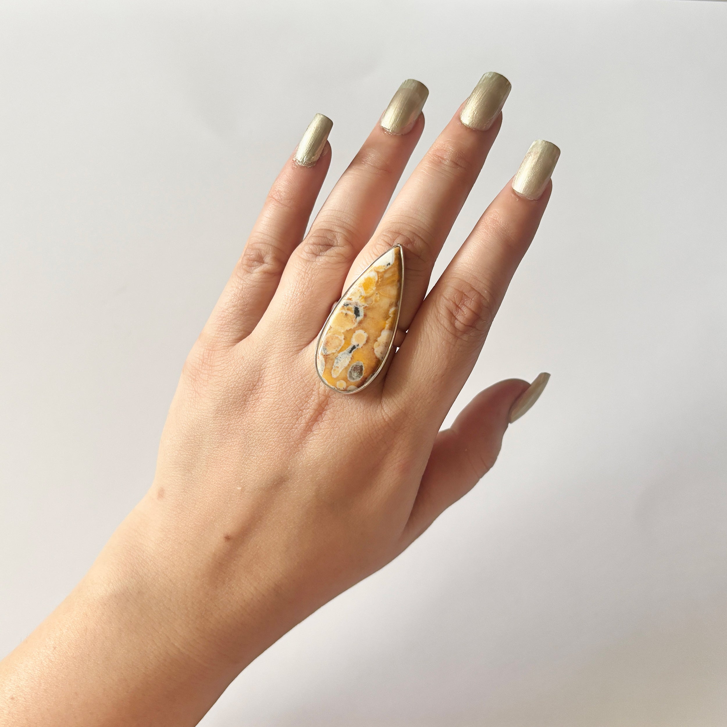 Deerfawn Jasper Ring-(DFJ-2-34)
