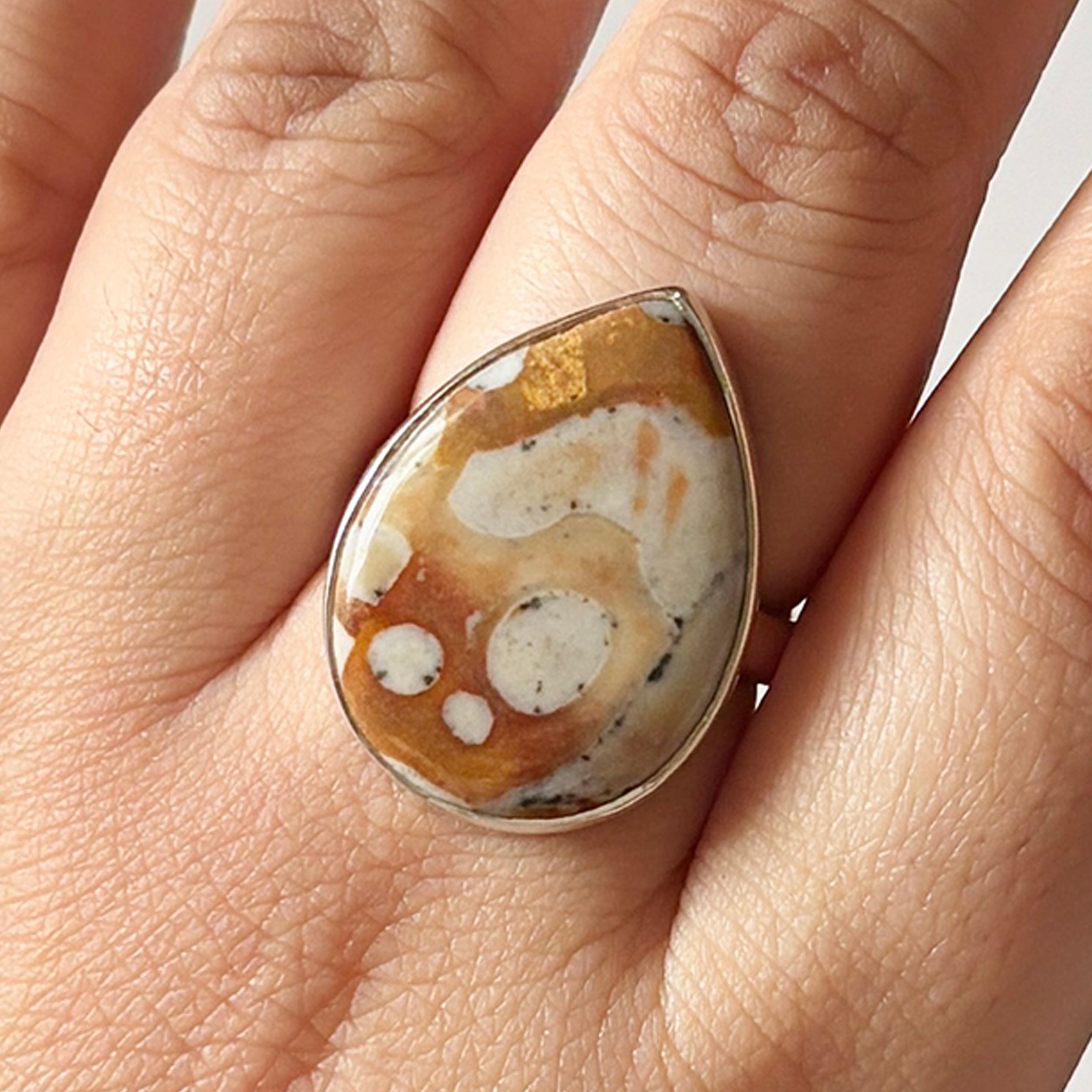 Deerfawn Jasper Ring-(DFJ-2-36)
