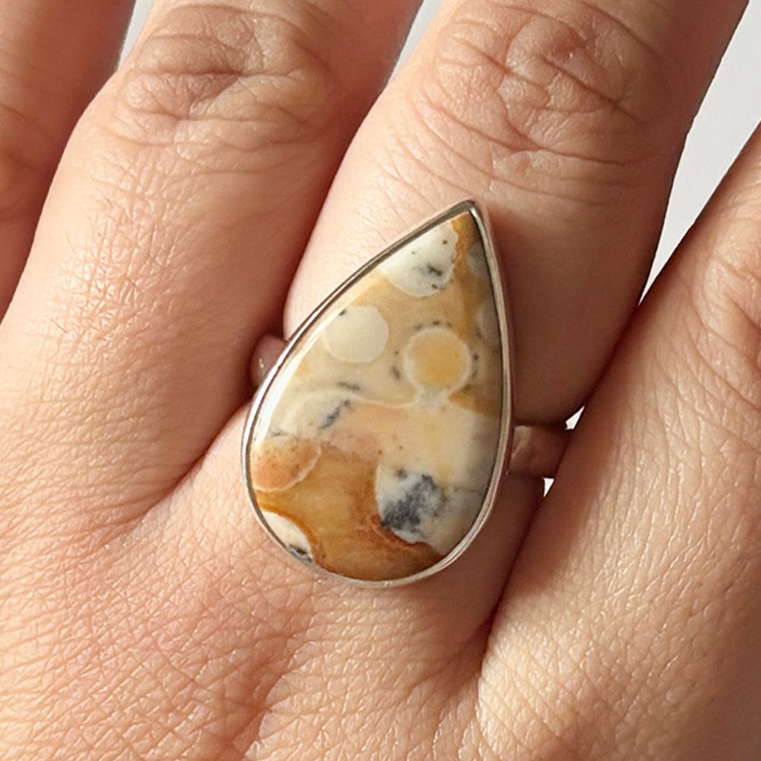 Deerfawn Jasper Ring-(DFJ-2-4)